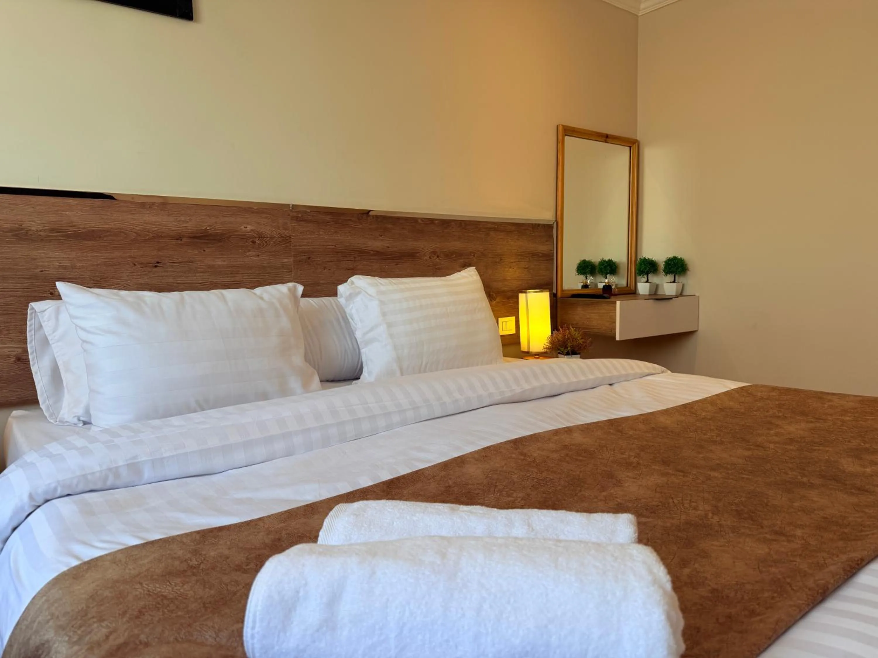 Bed in Eco green pyramids hotel