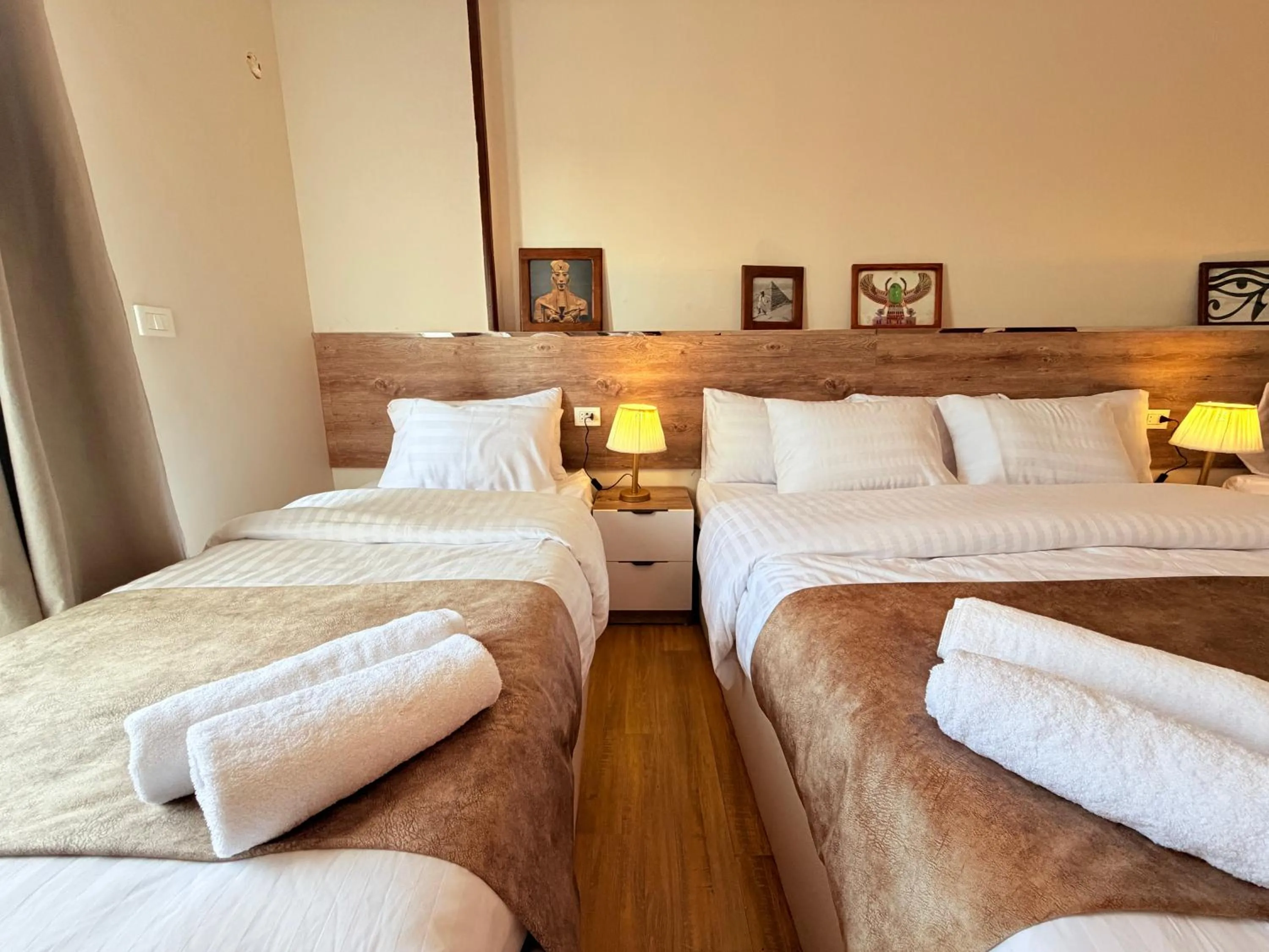 Bed in Eco green pyramids hotel