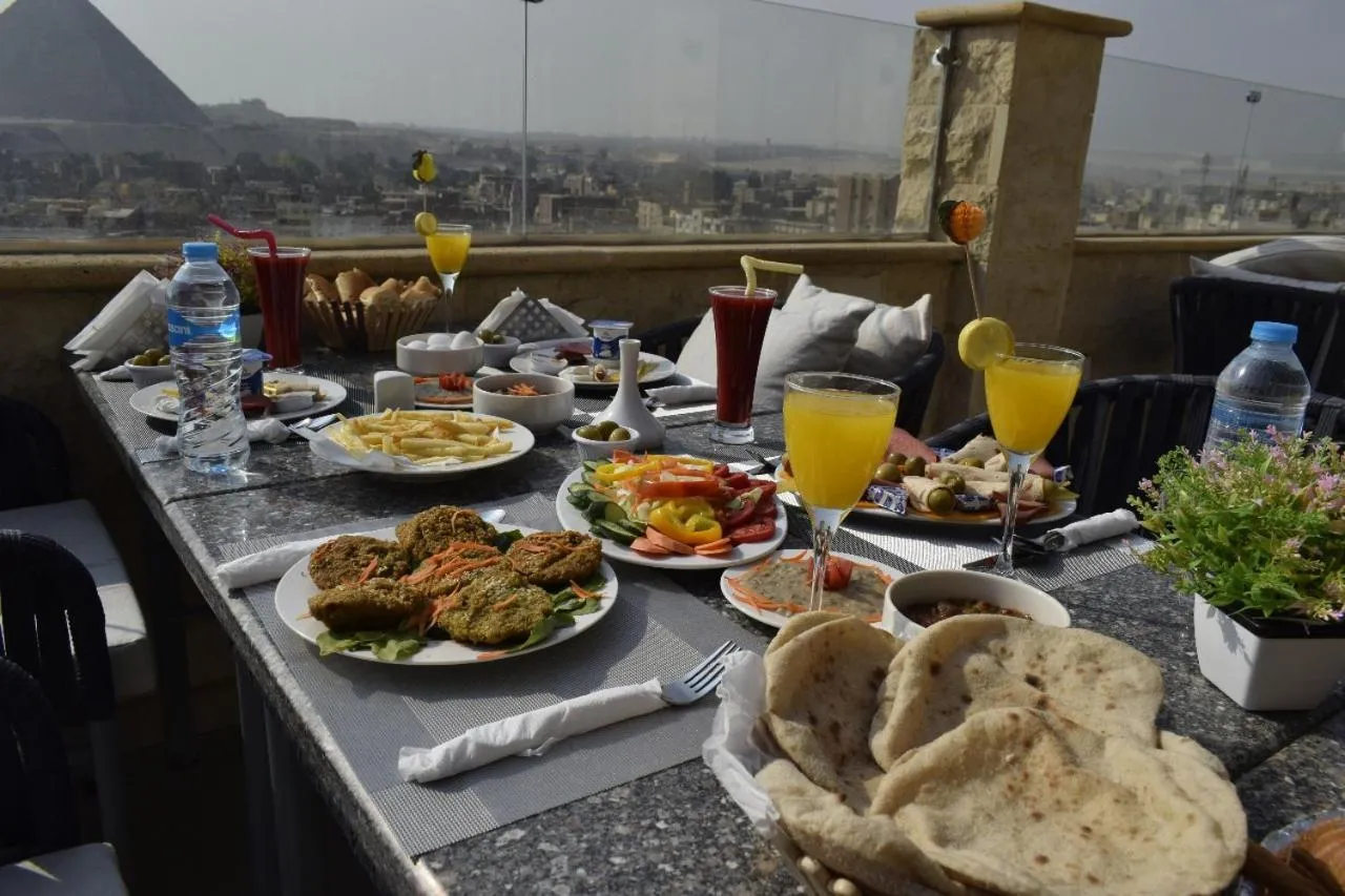 Breakfast in Eco green pyramids hotel