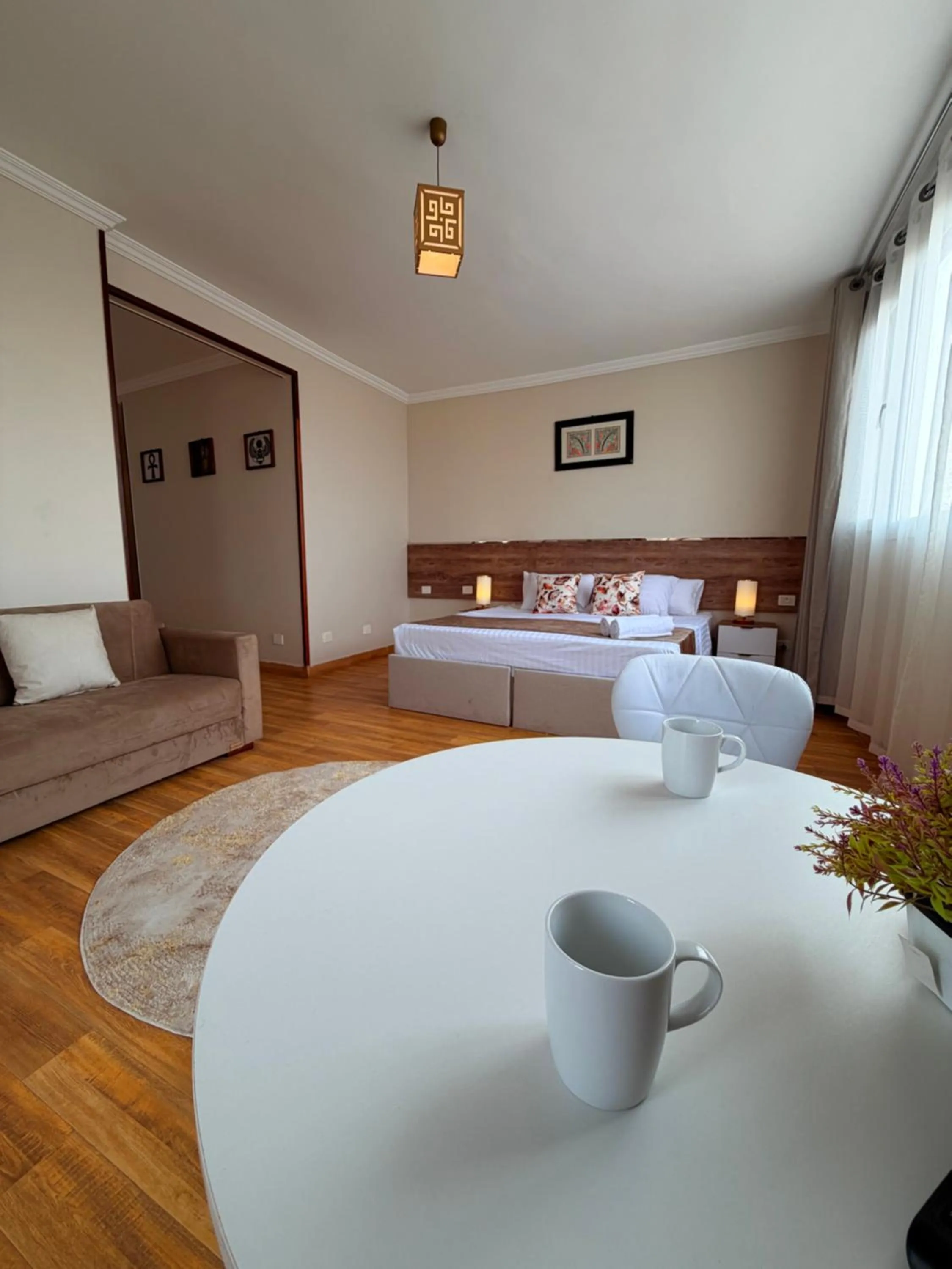 Bed in Eco green pyramids hotel