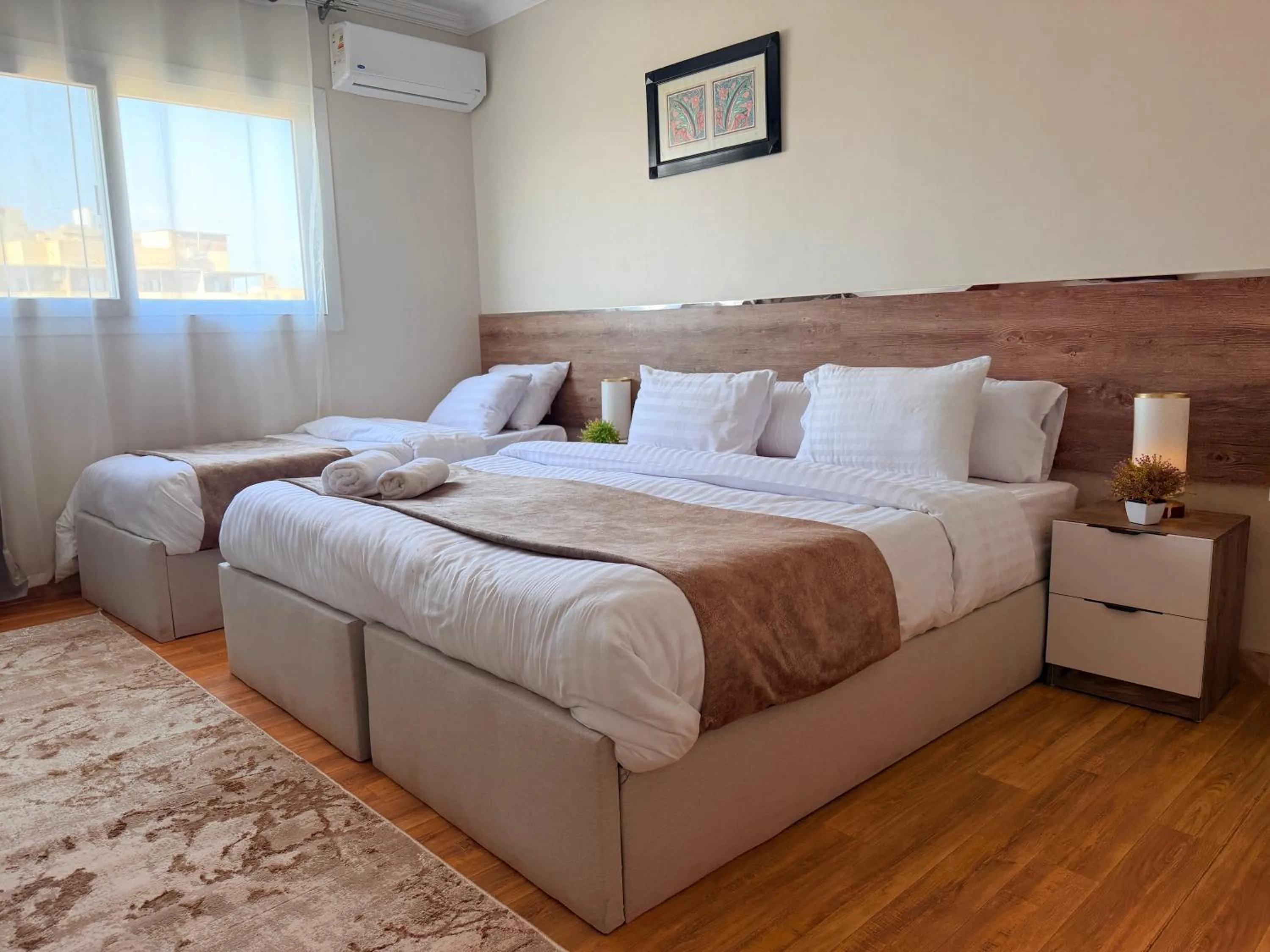 Bed in Eco green pyramids hotel