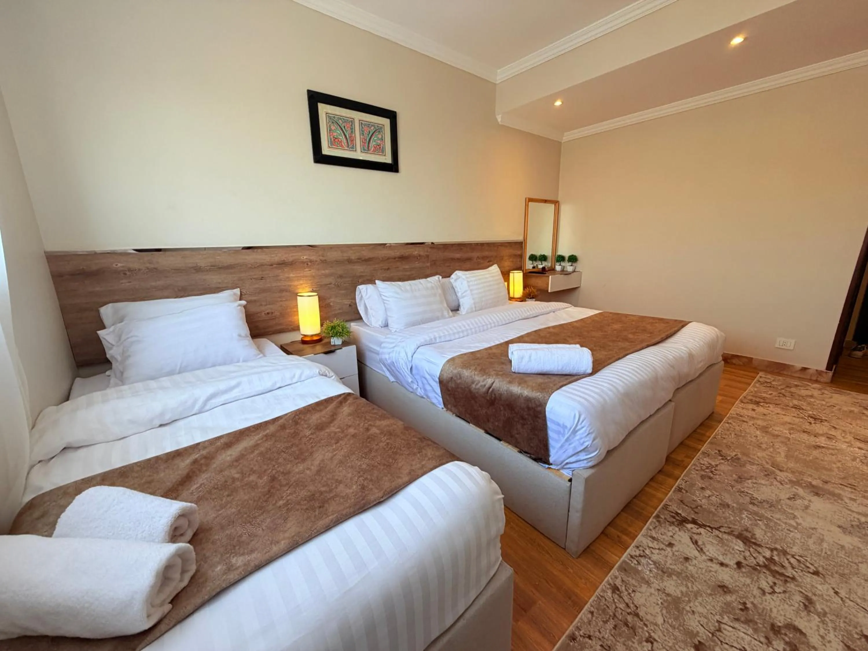 Bed in Eco green pyramids hotel