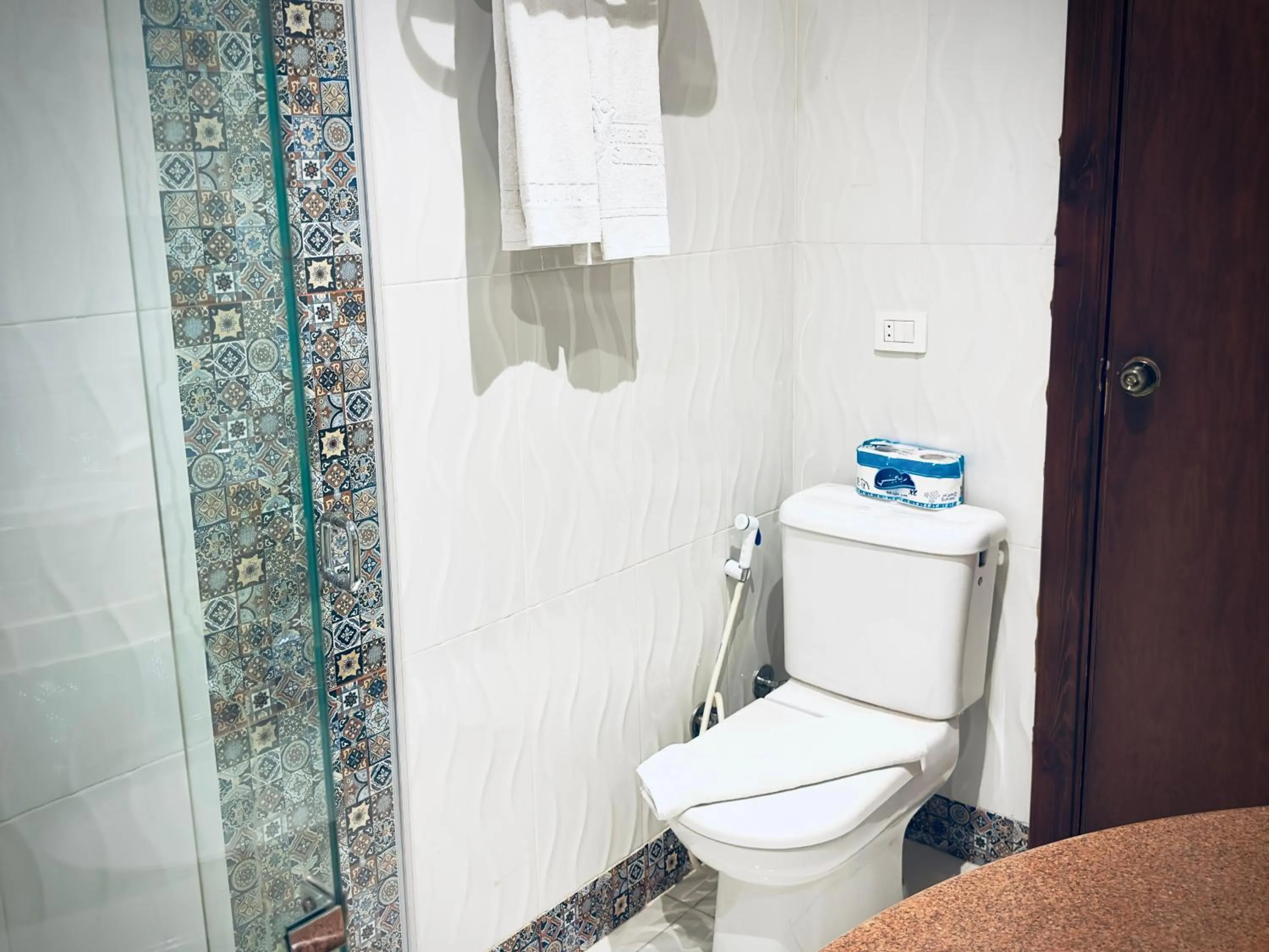 Shower in PYRAMIDS TOWER Inn