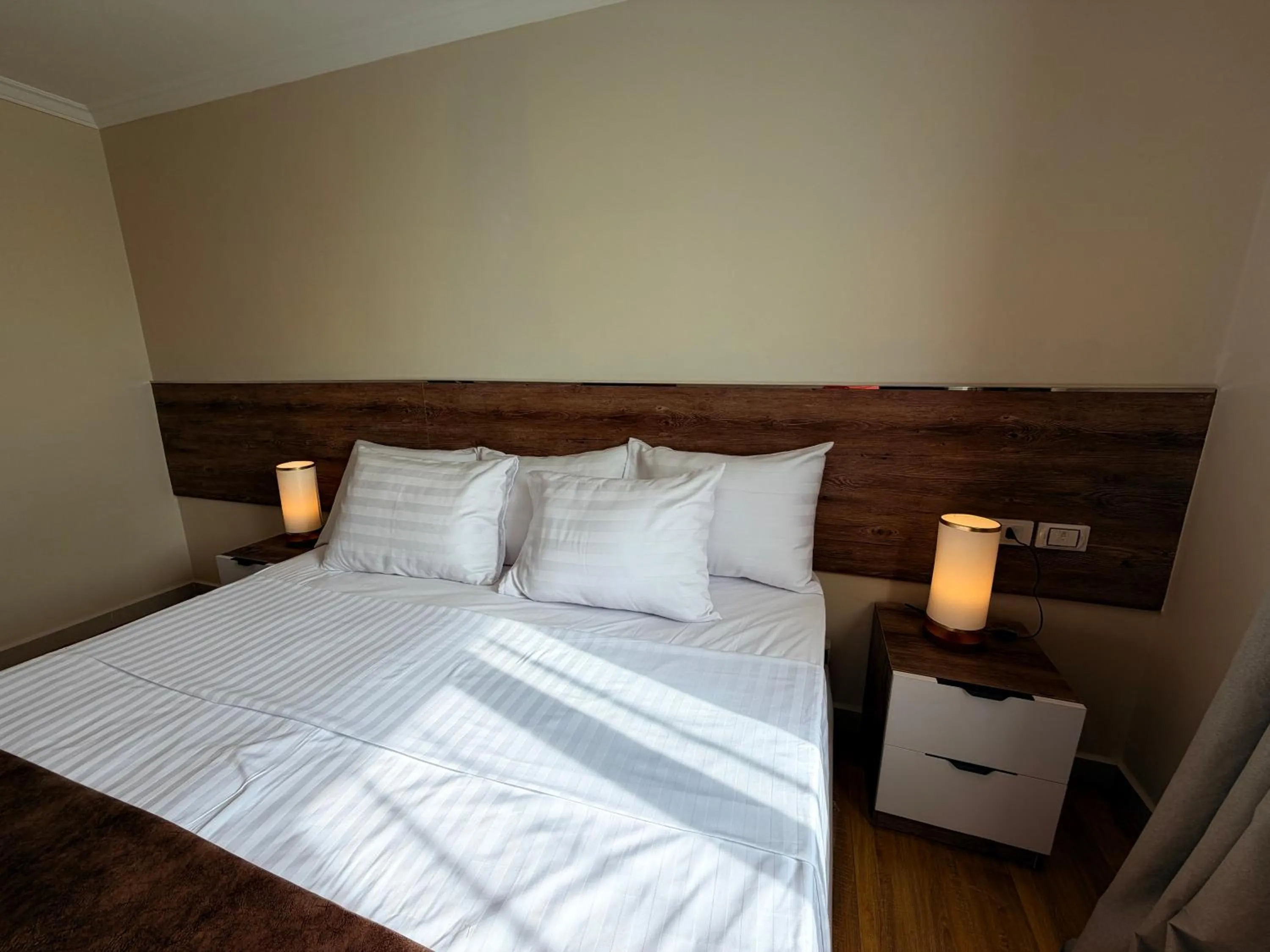 Bed in Eco green pyramids hotel