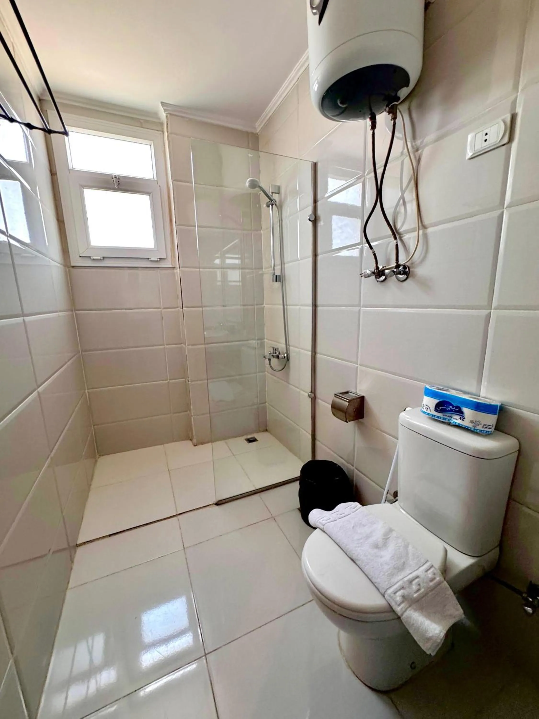 Shower in Eco green pyramids hotel