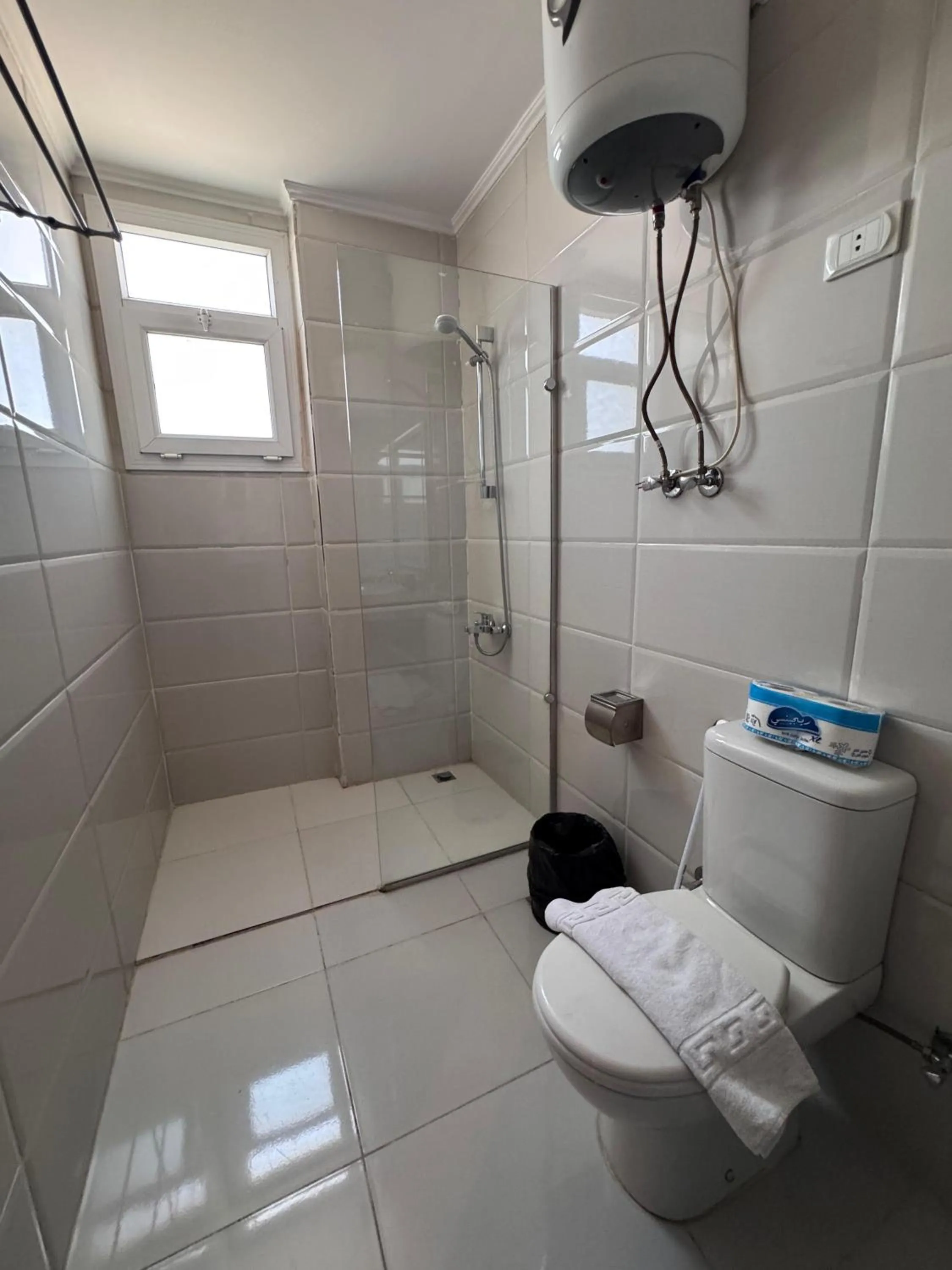 Shower in Eco green pyramids hotel