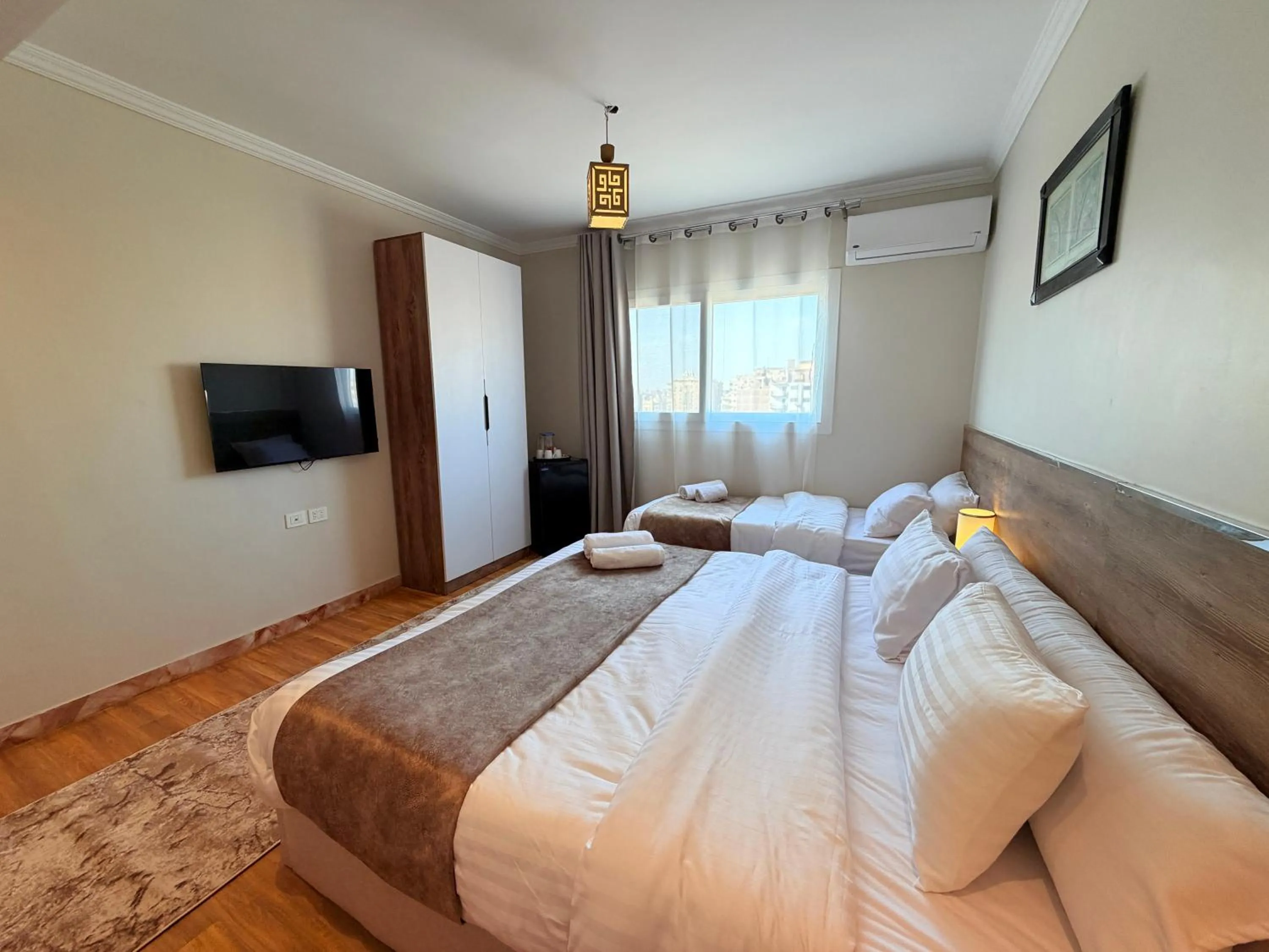 Bed in Eco green pyramids hotel