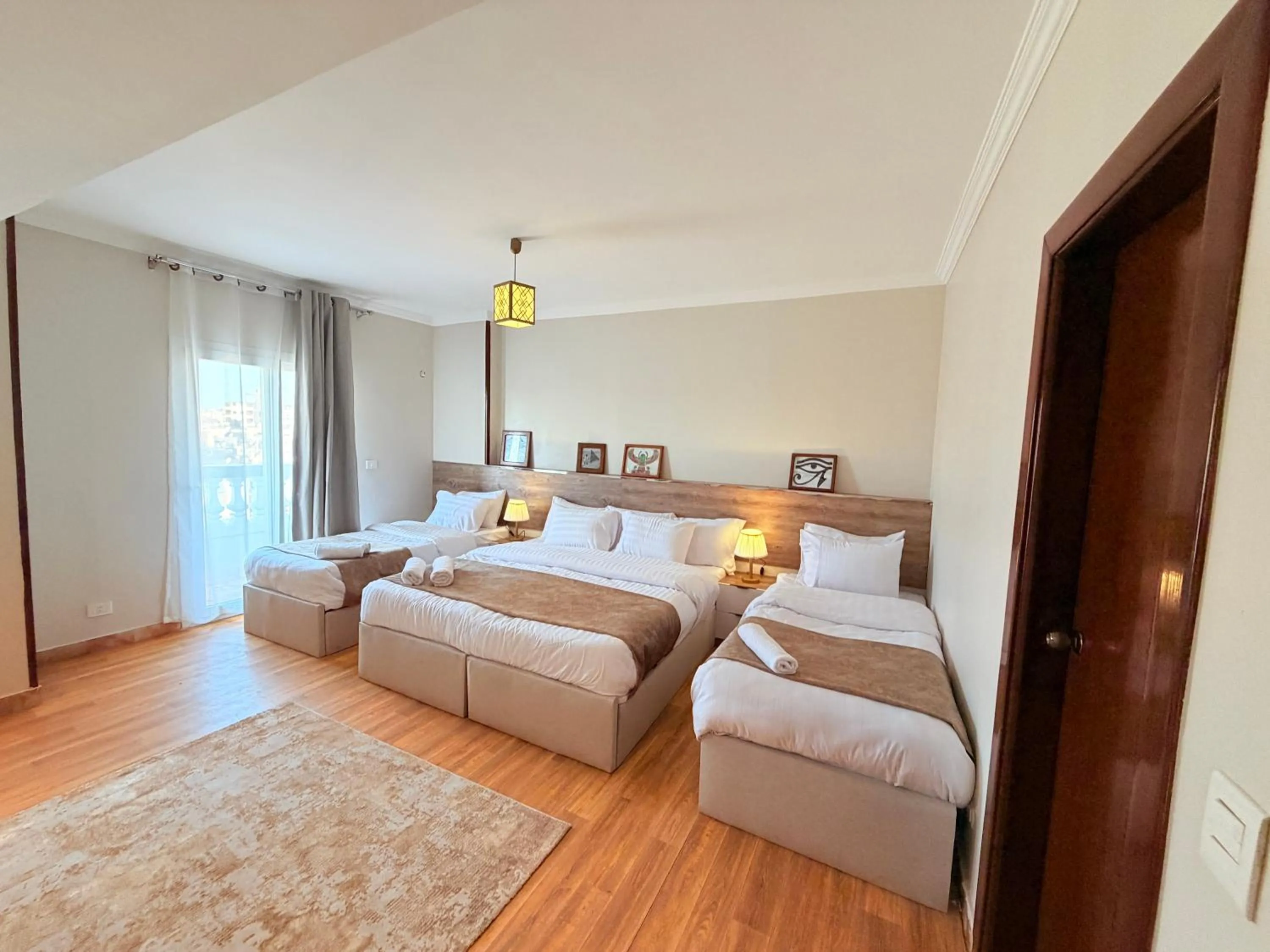 Bed in Eco green pyramids hotel