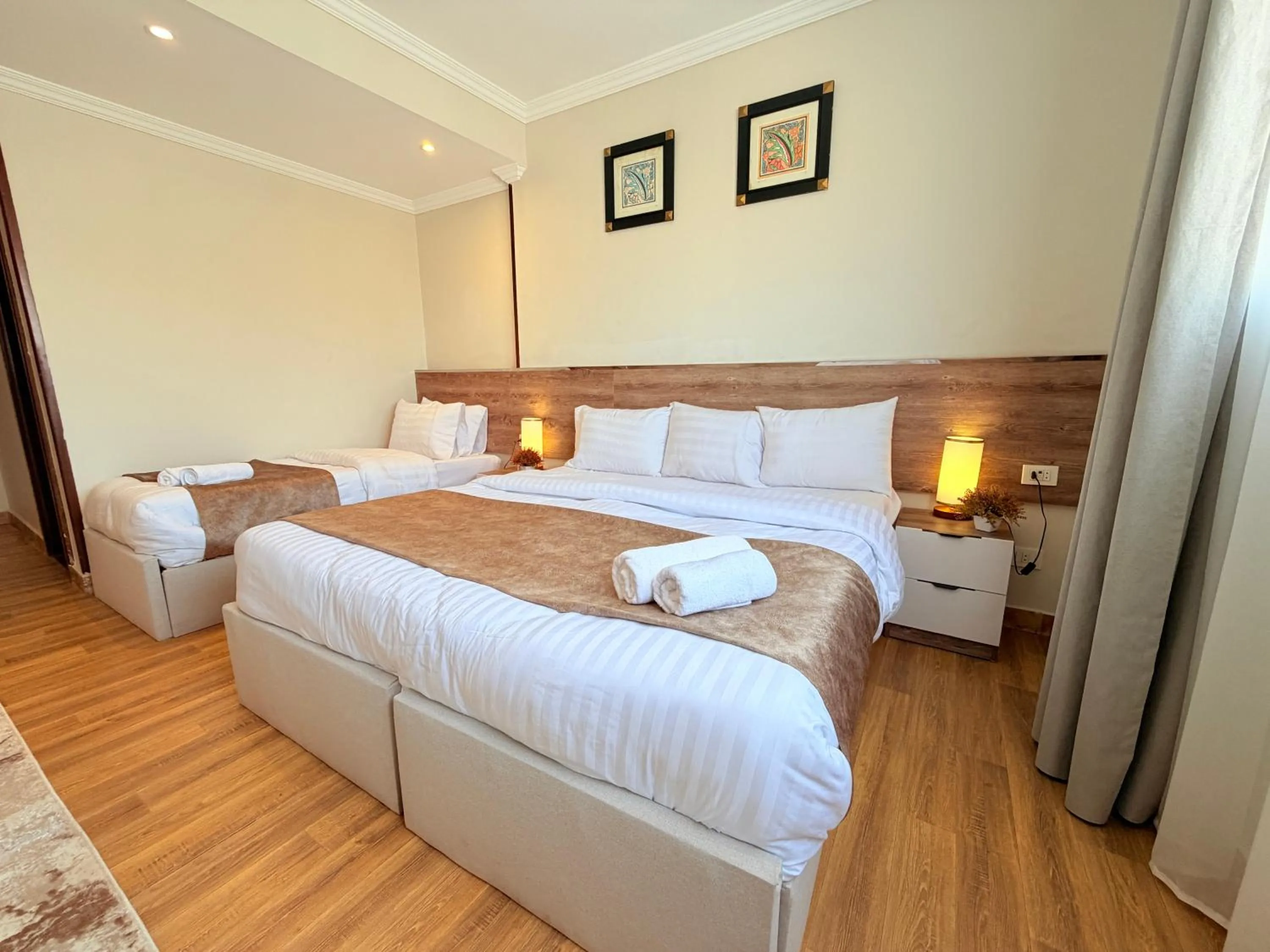 Bed in Eco green pyramids hotel