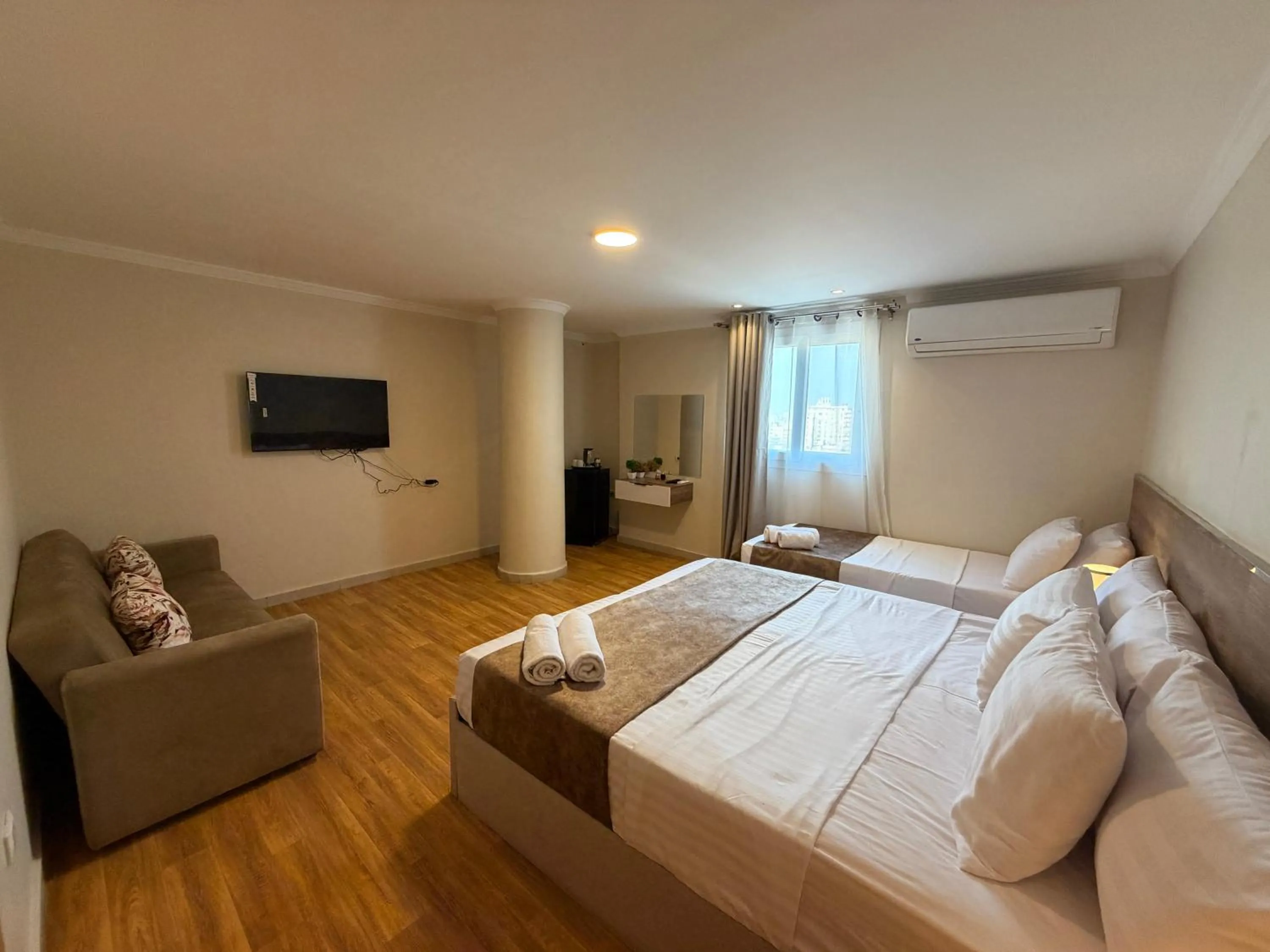 Bed in Eco green pyramids hotel