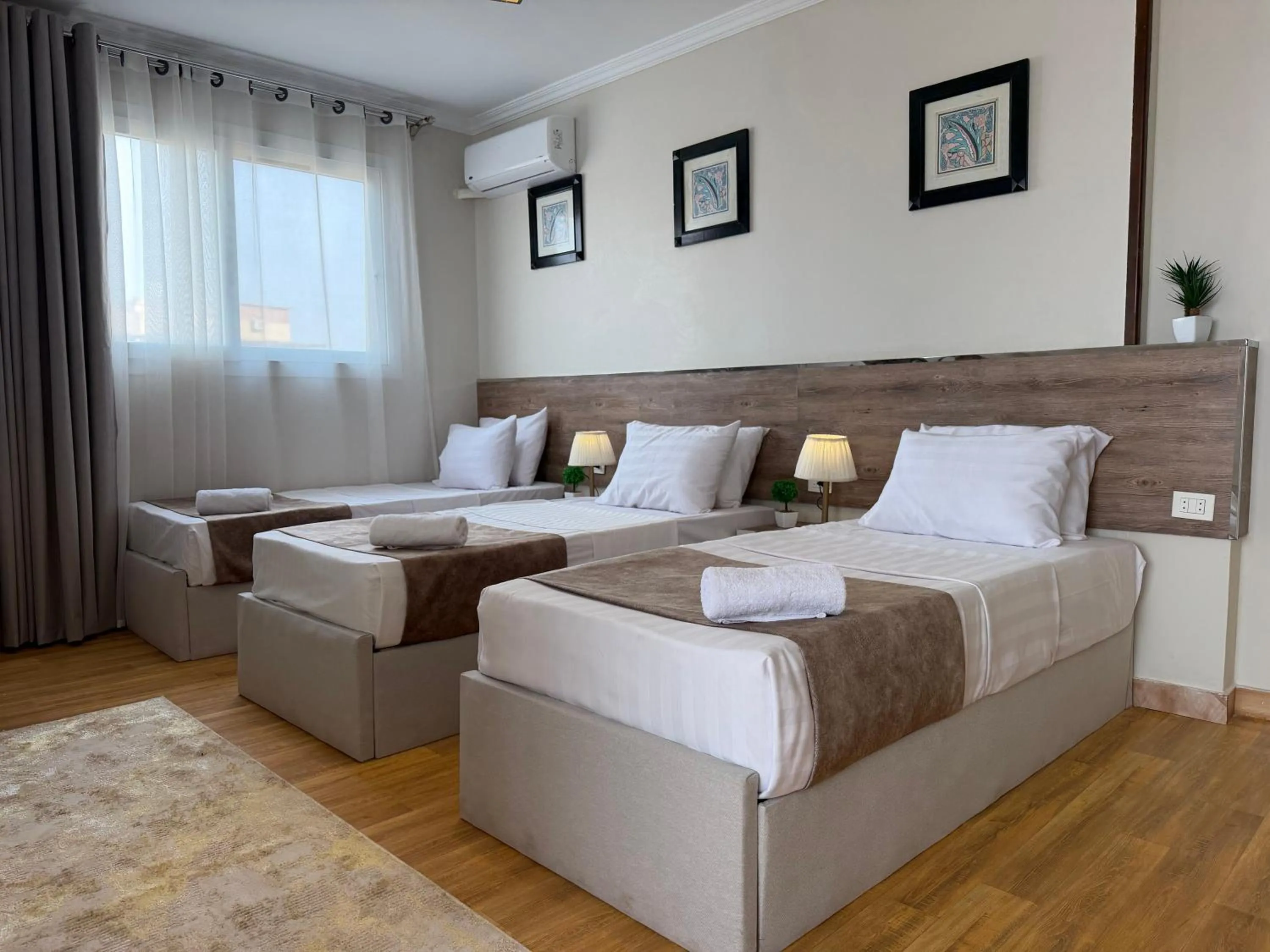 Bed in Eco green pyramids hotel