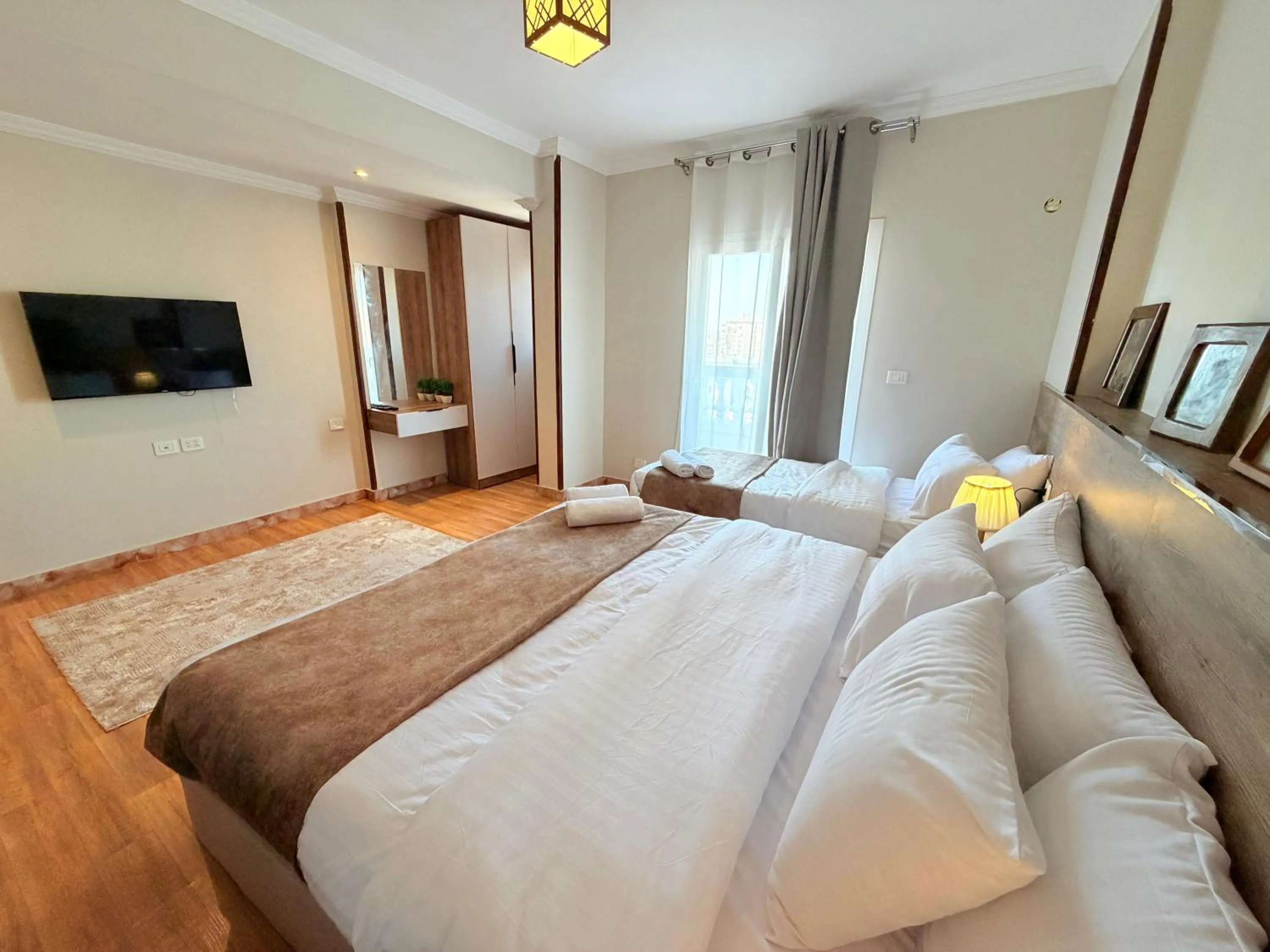 Bed in Eco green pyramids hotel