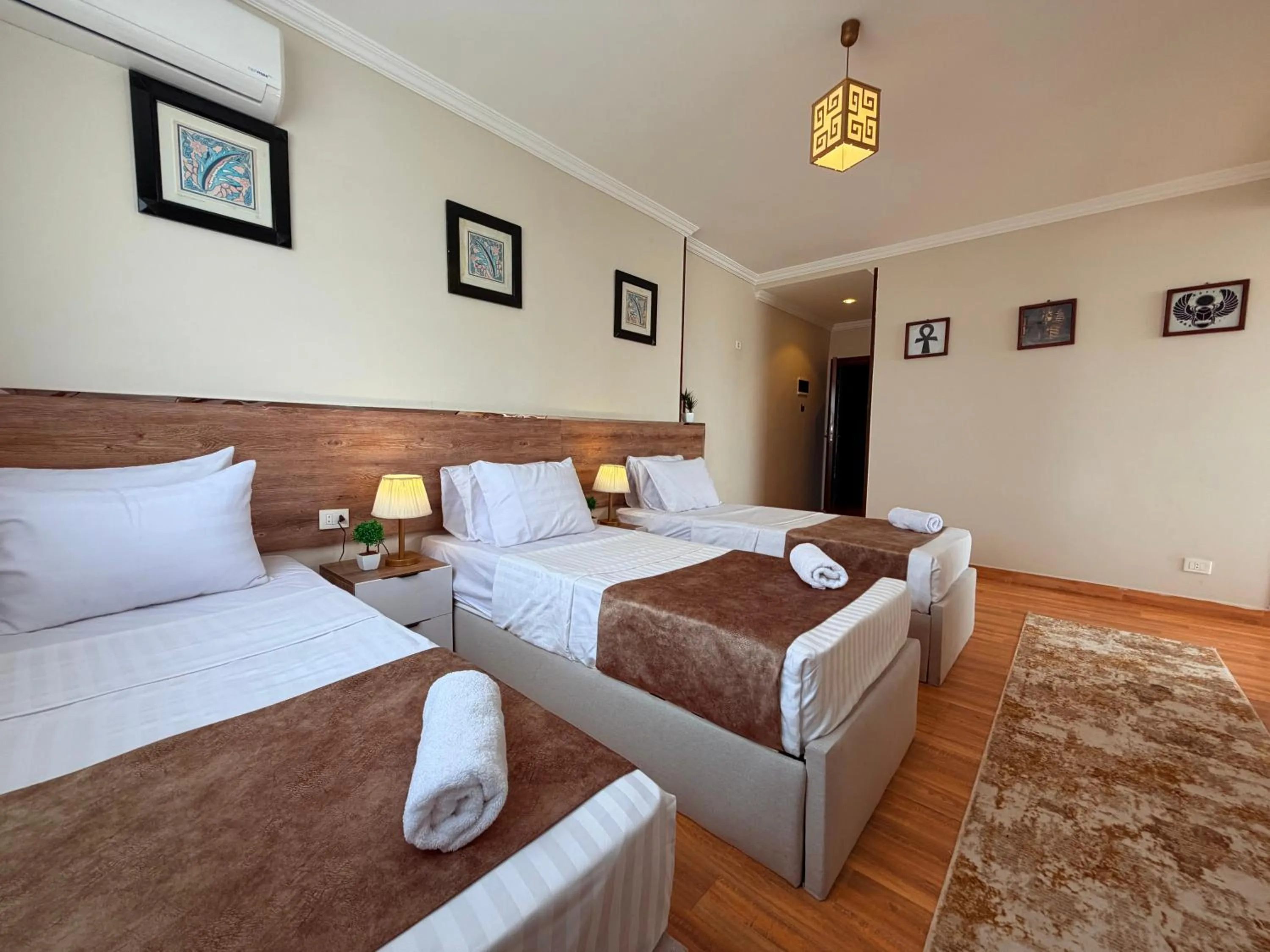 Bed in Eco green pyramids hotel