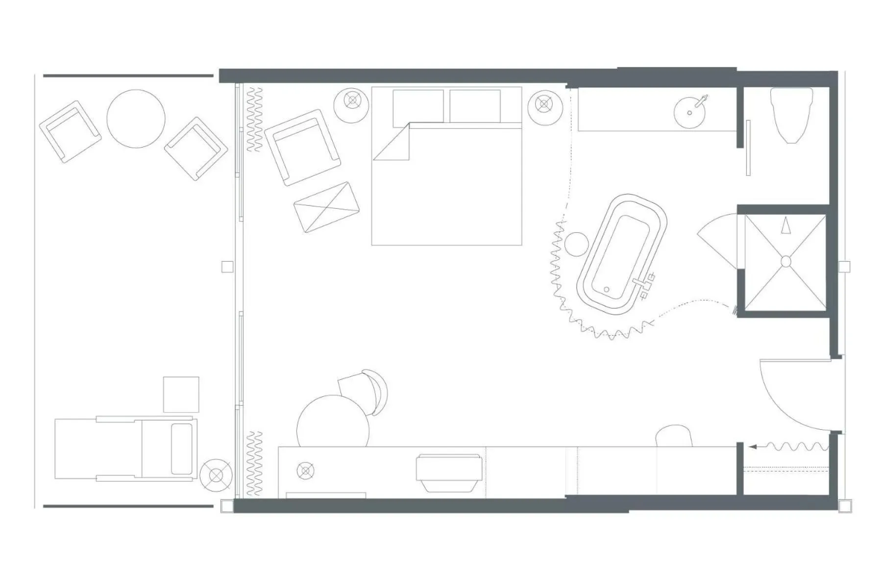 Bedroom in Hotel Valley Ho