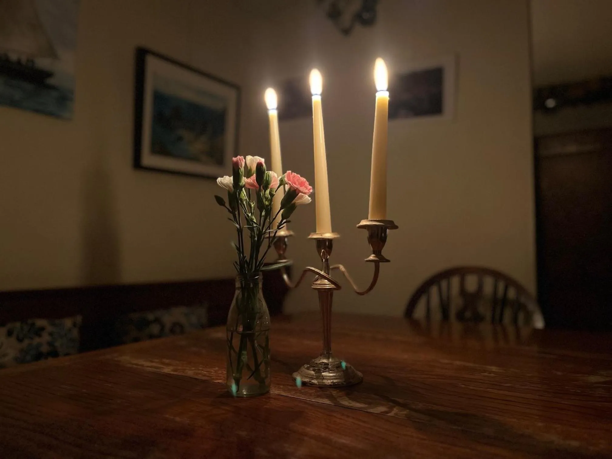 Dining area in Trengilly Wartha Inn