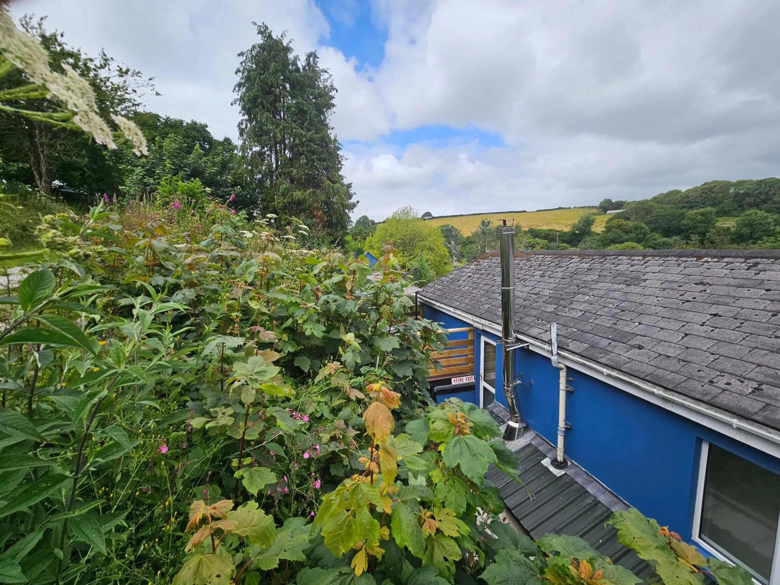 Garden view in Trengilly Wartha Inn