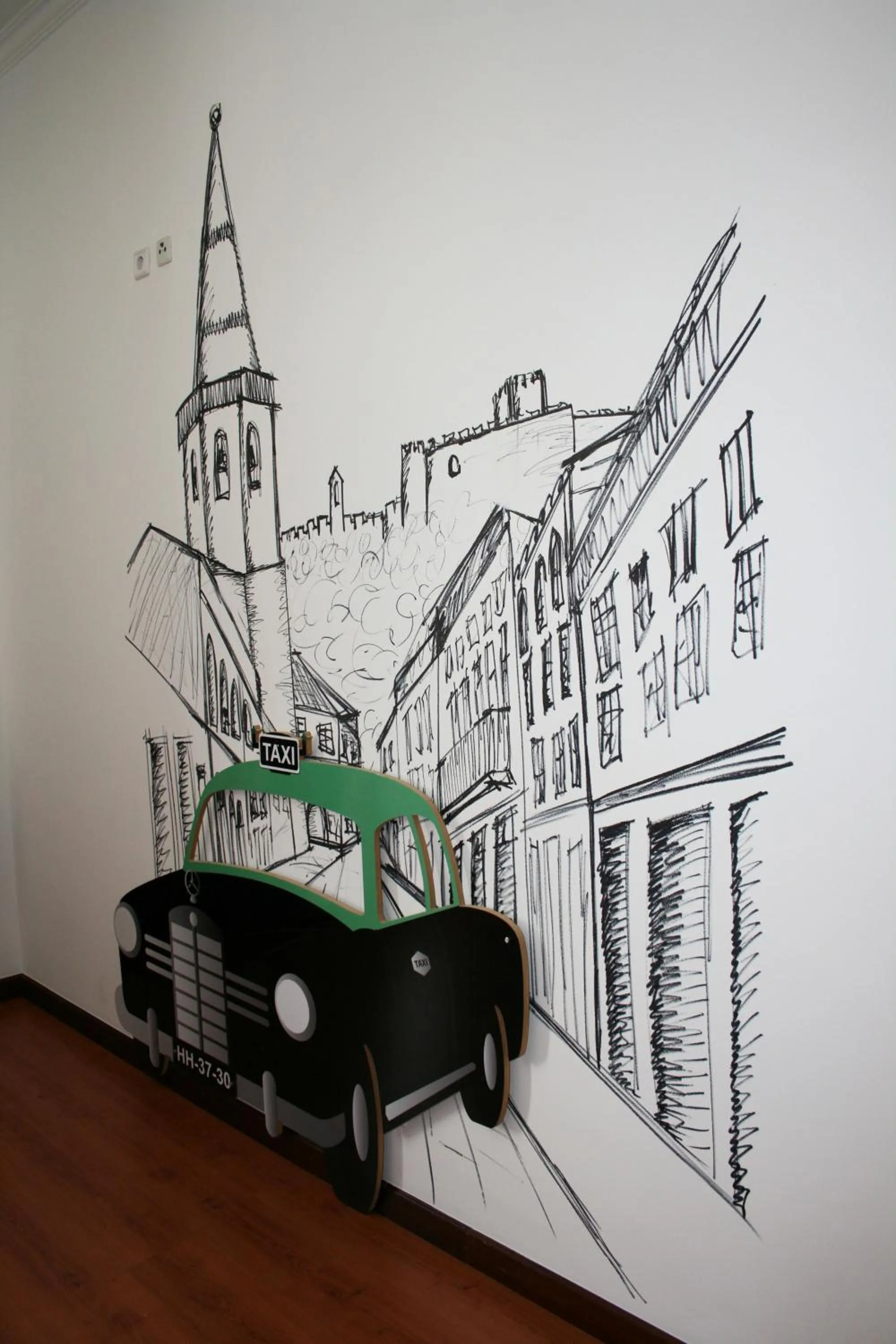 Decorative detail in Hostel 2300 Thomar