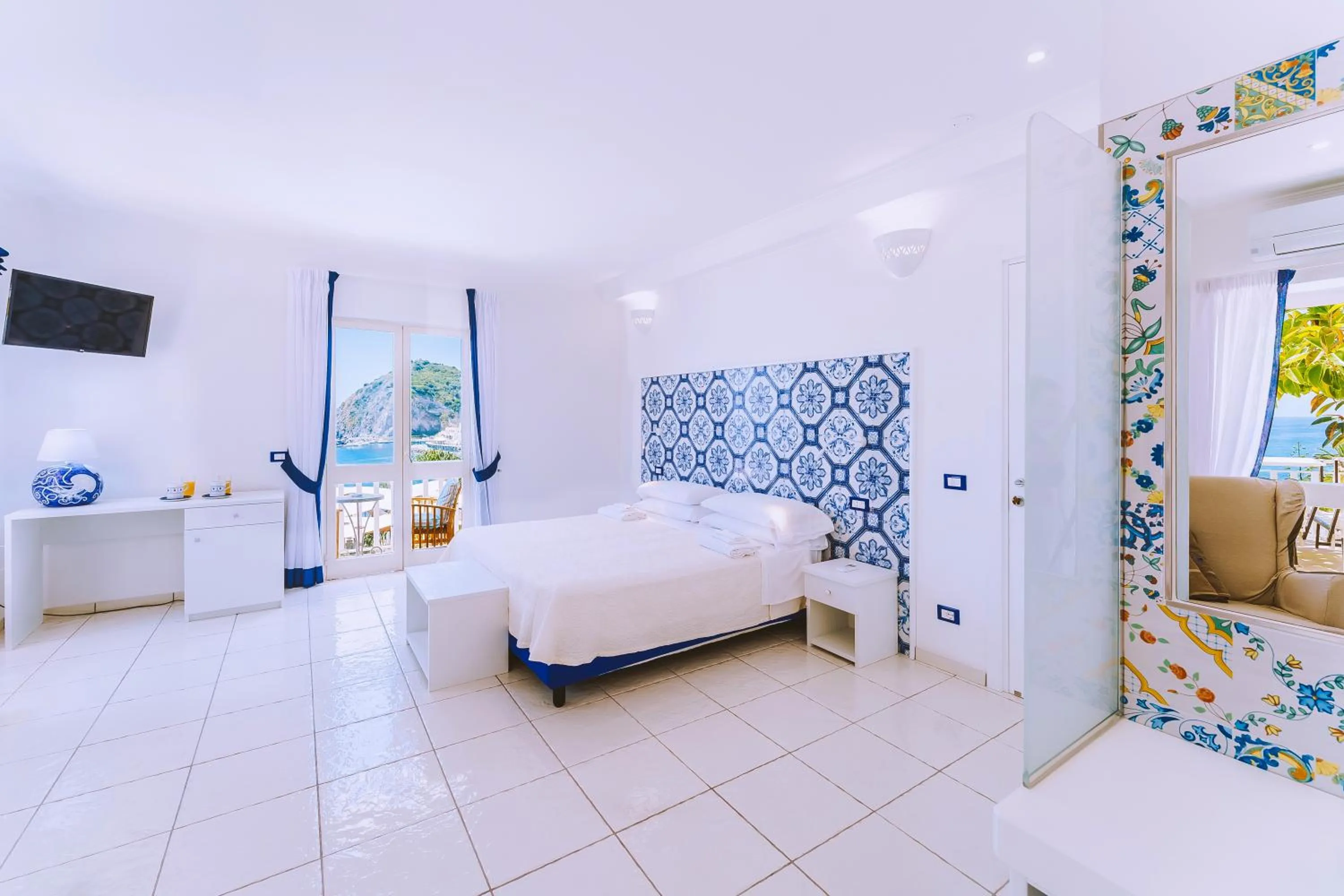 Bed in Hotel Ferdinando Beach & Thermal Spa