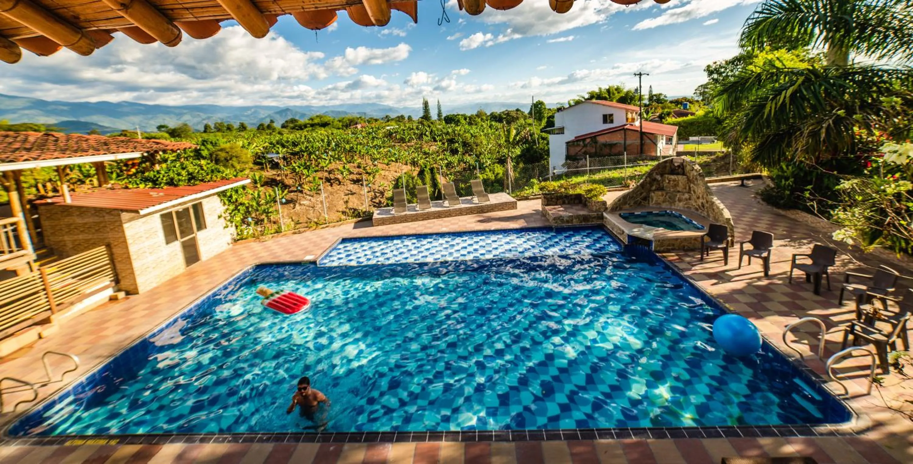 Pool view in Eco Hotel las Palmas