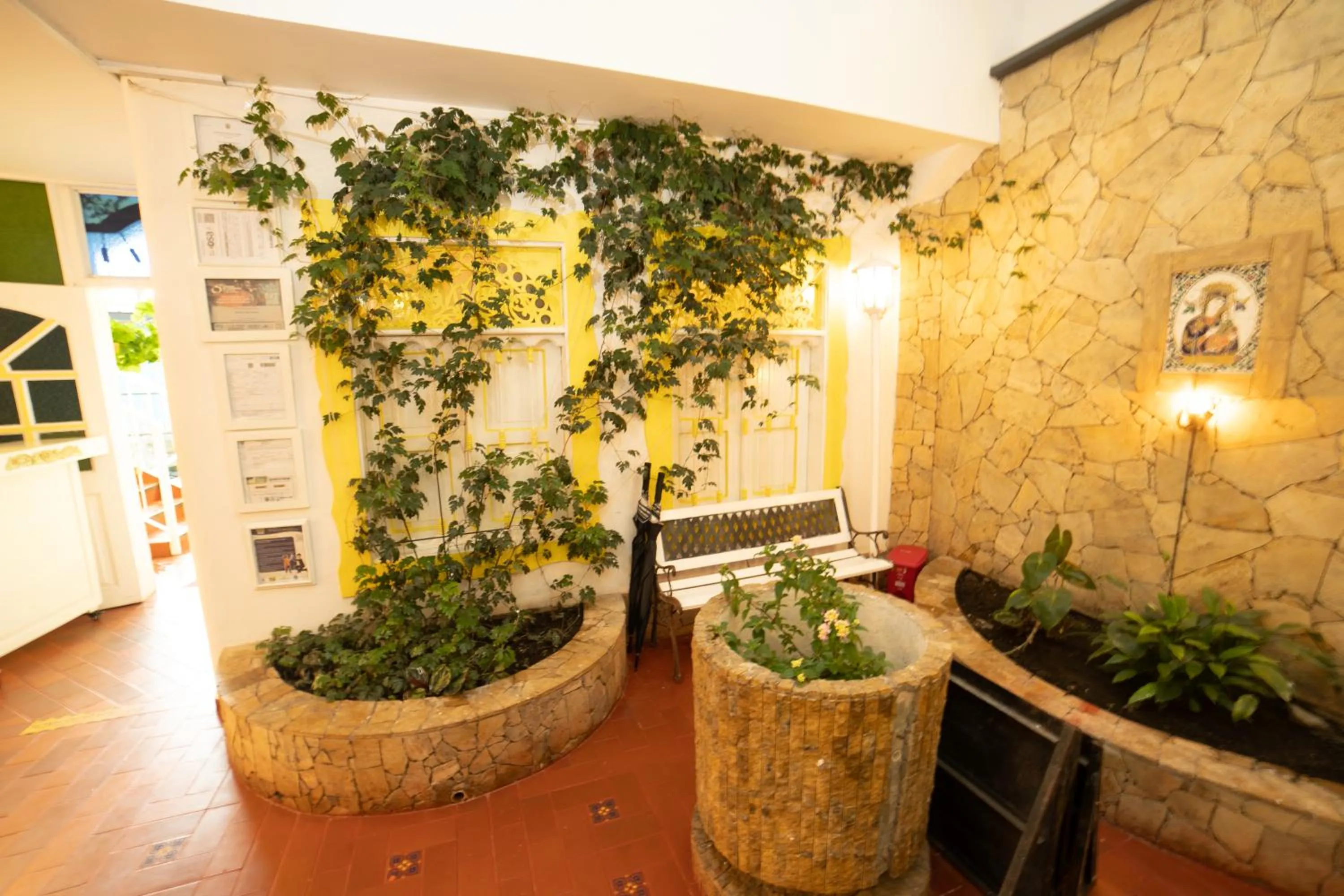 Garden view in Posada del Angel