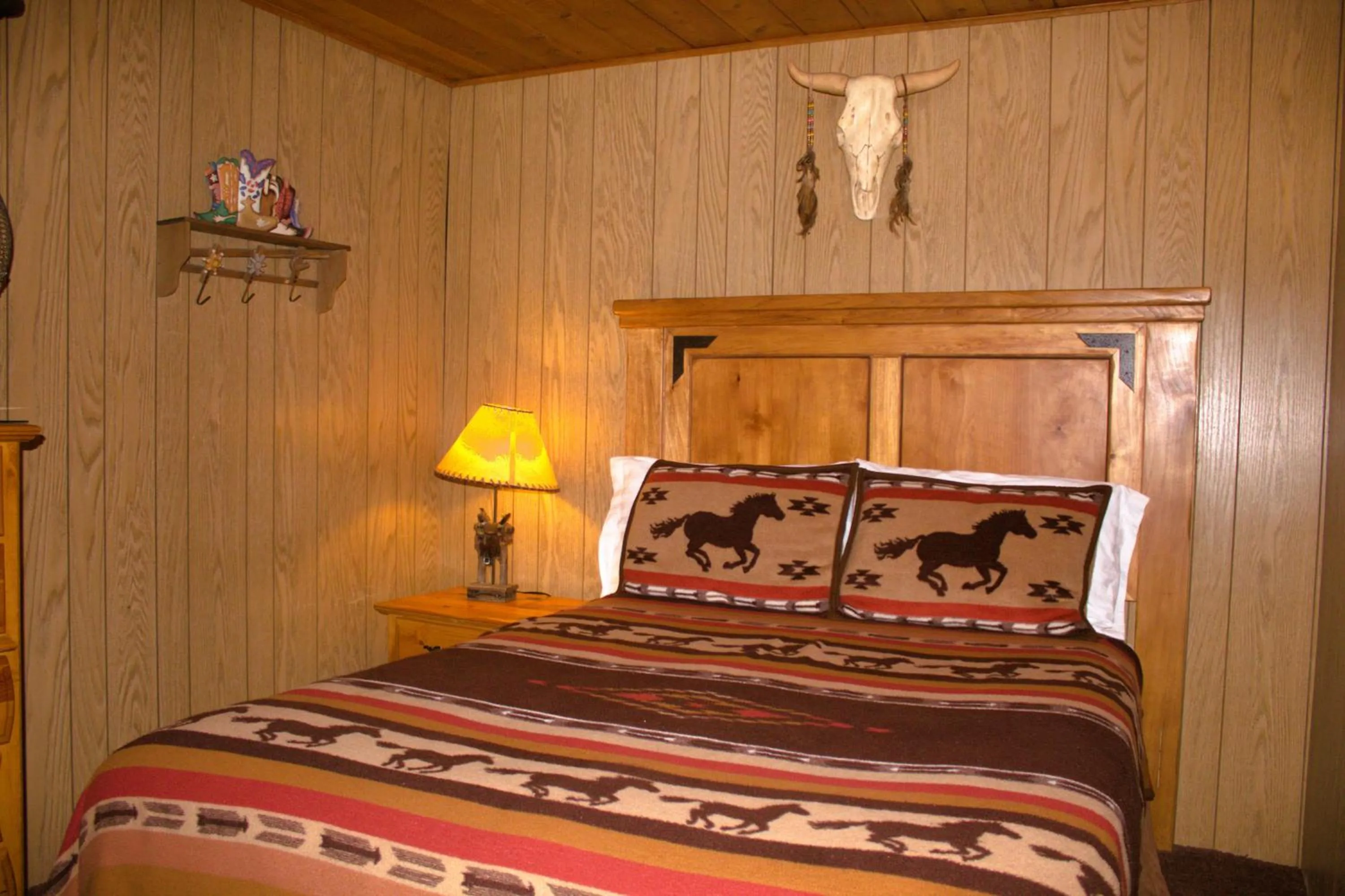 Bed in Goldmine Lodge