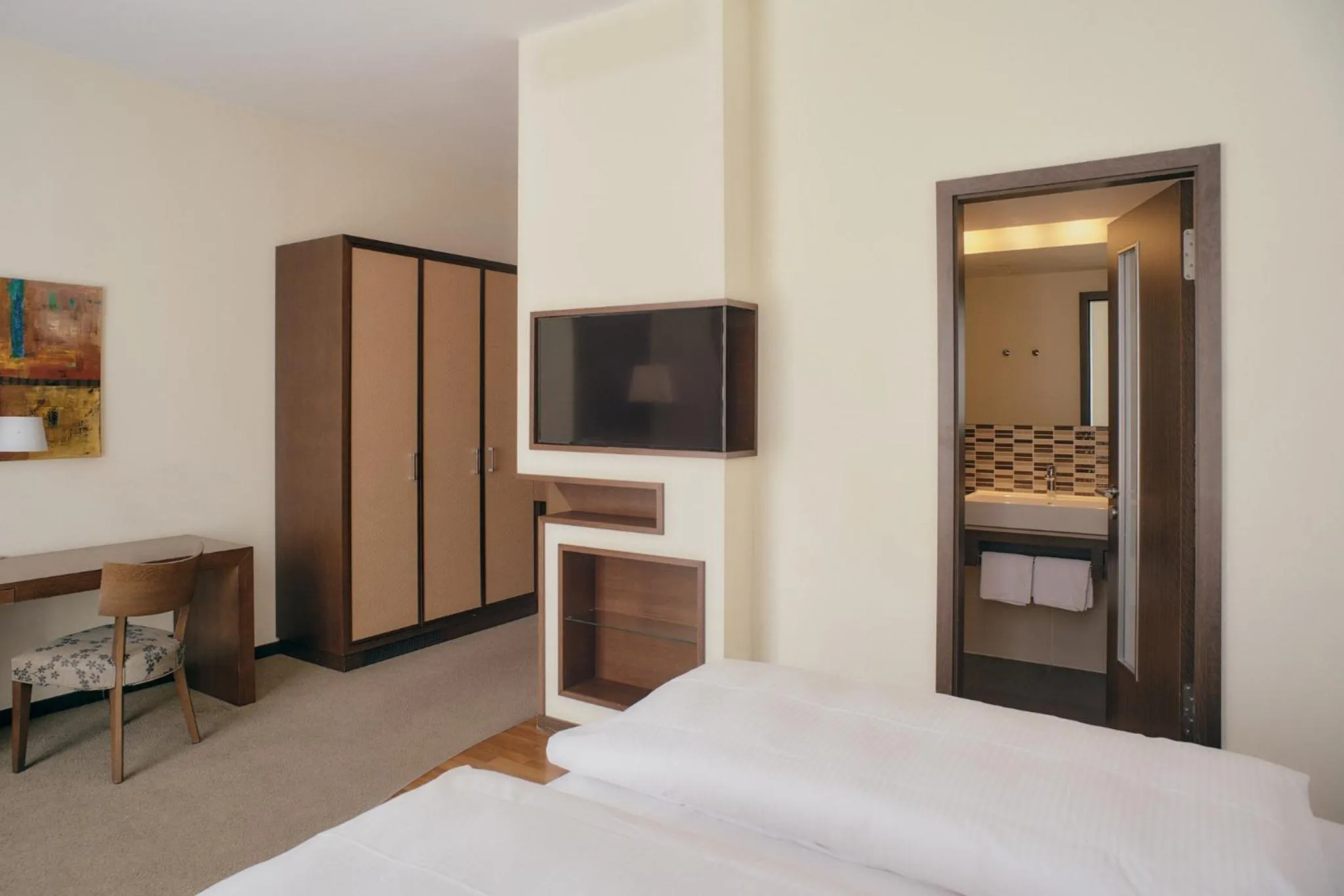 Bed in Aparthotel Treudelberg Hamburg