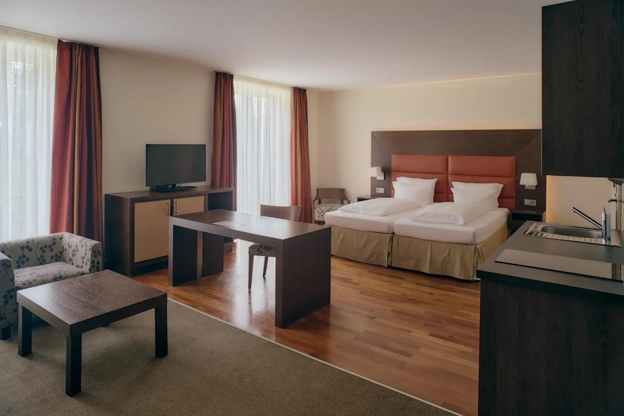 Bed in Aparthotel Treudelberg Hamburg