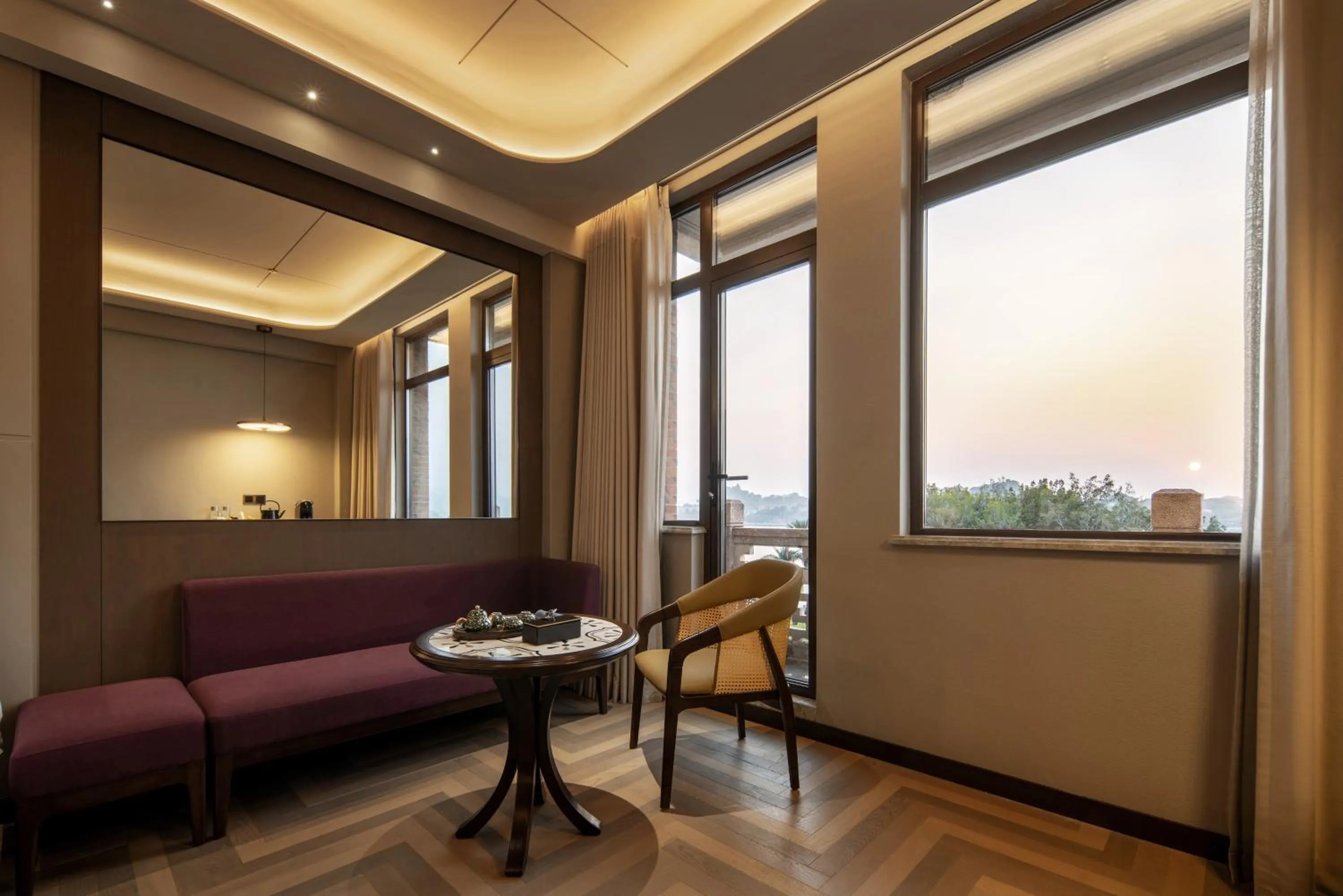 Seating area in Xiamen Lujiang Harbourview Hotel