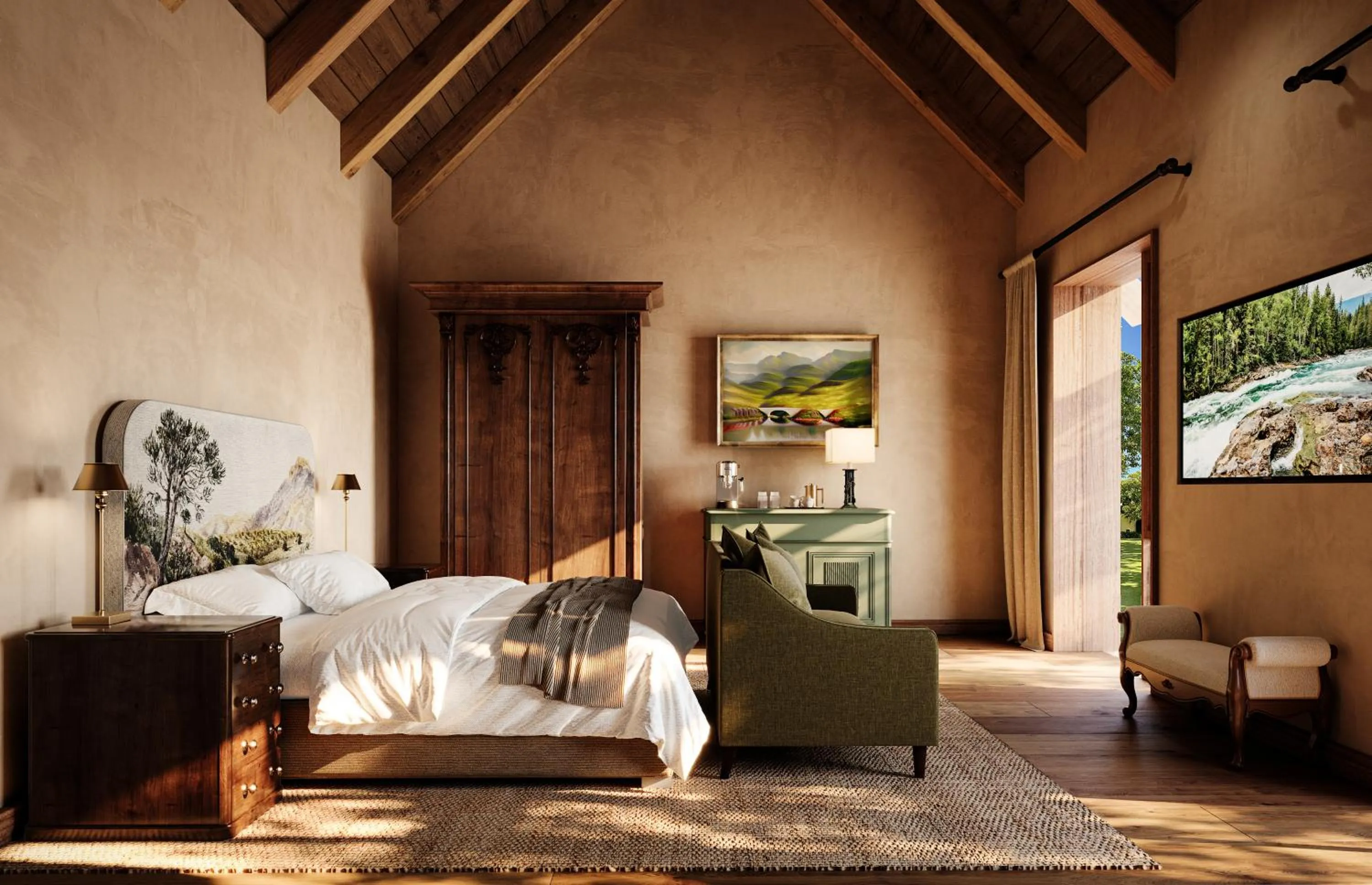 Bed in Blaauwklippen Manor by NEWMARK