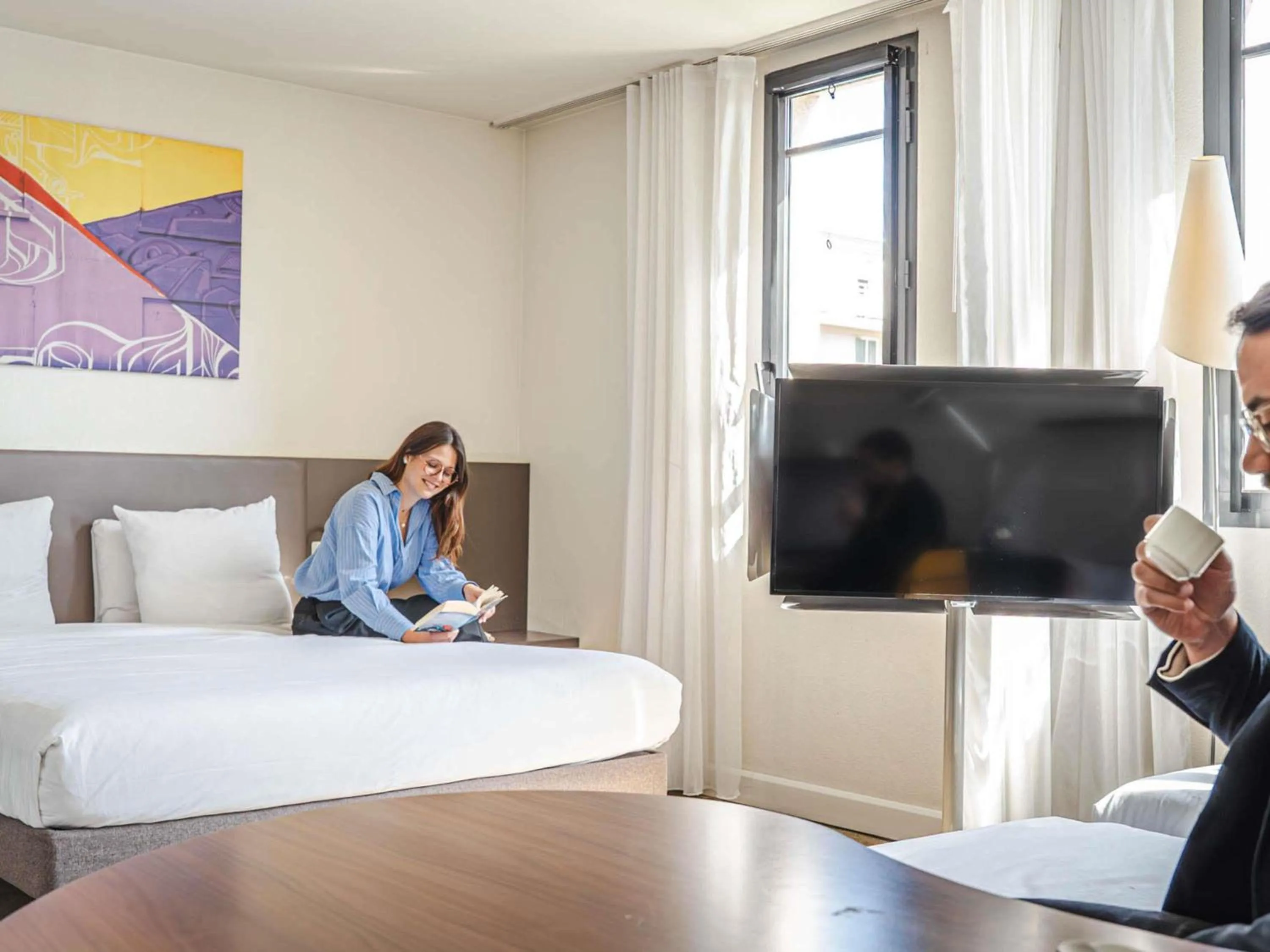 Bedroom, Bed in Novotel Suites Paris Montreuil Vincennes