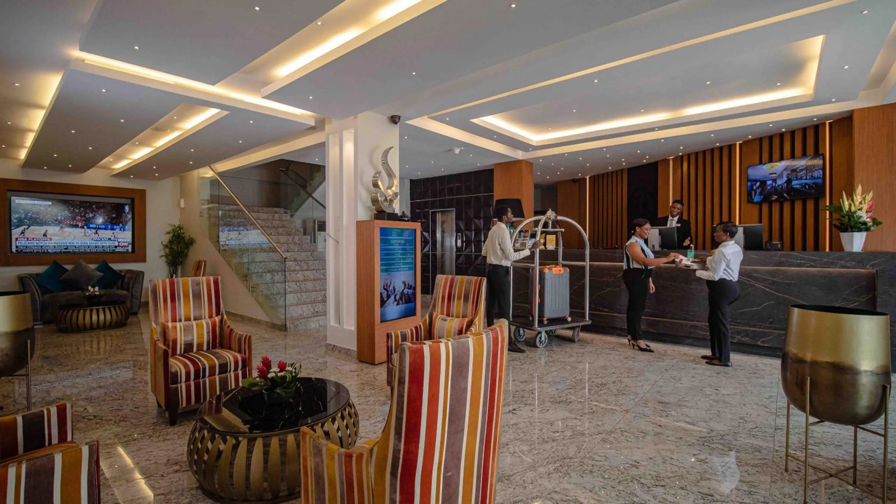 Lobby or reception in Oak Plaza Hotels East Airport