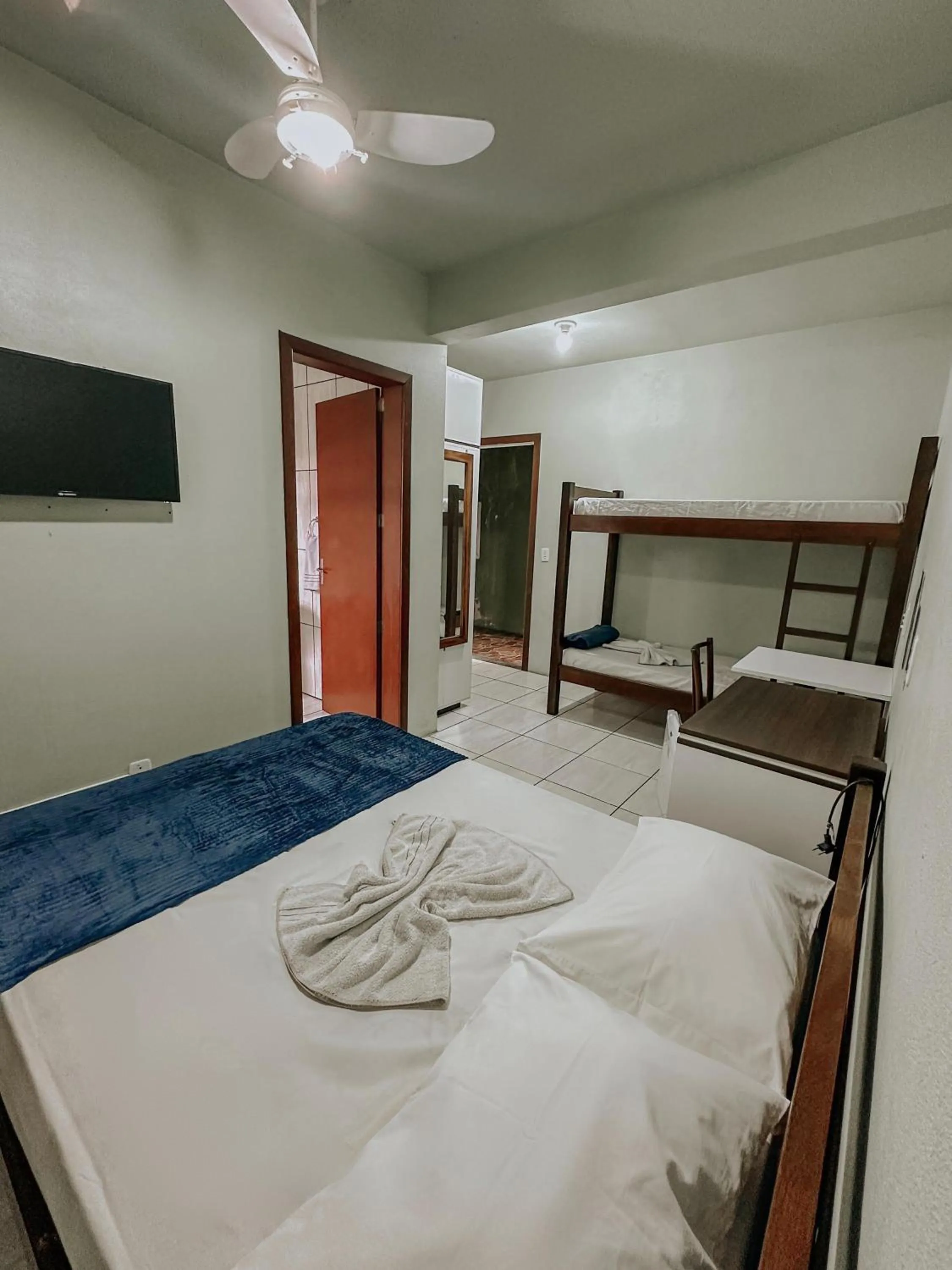 Bed in Hotel Girassol