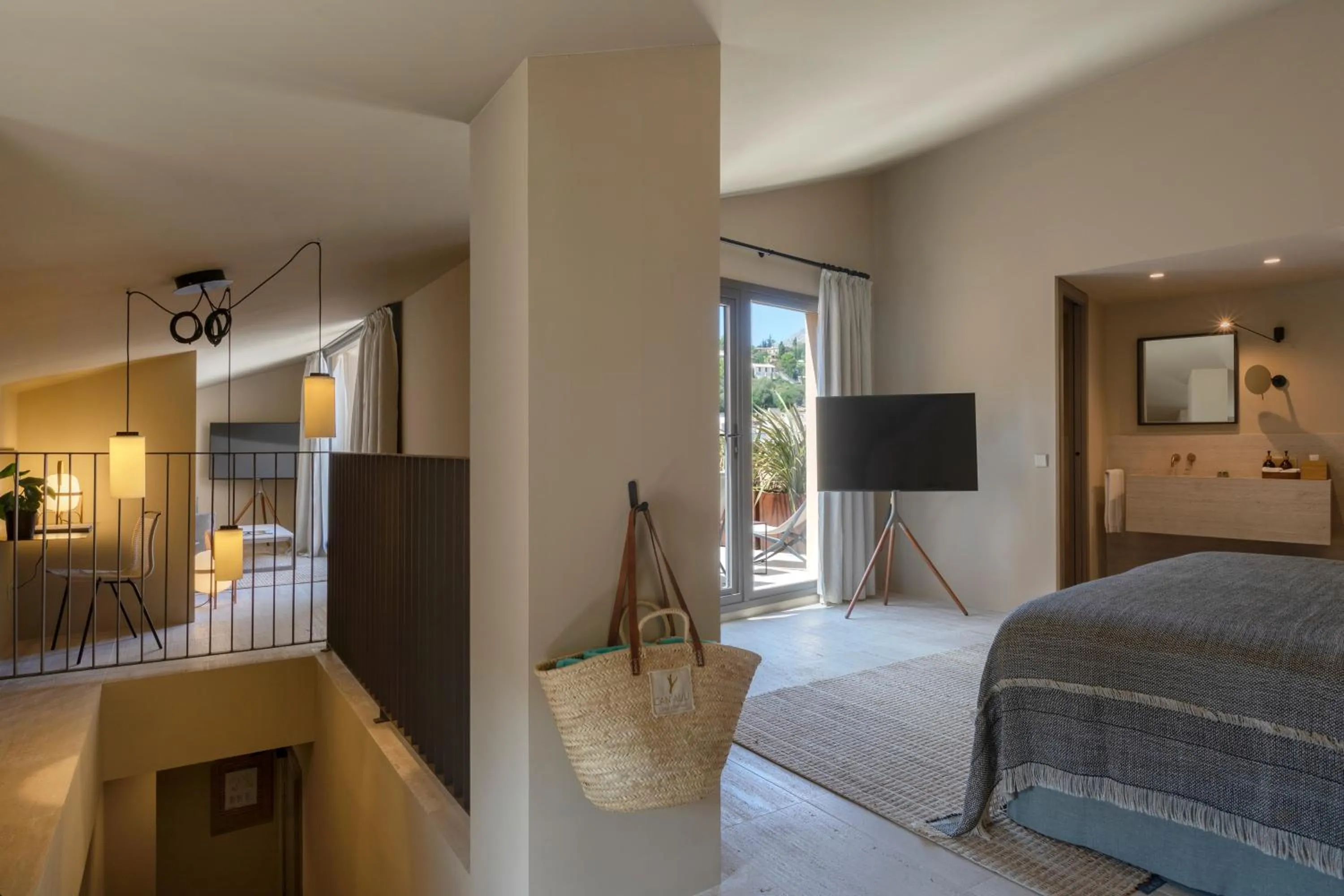 Bedroom, Bed in Can Aulí Luxury Retreat - Adults Only