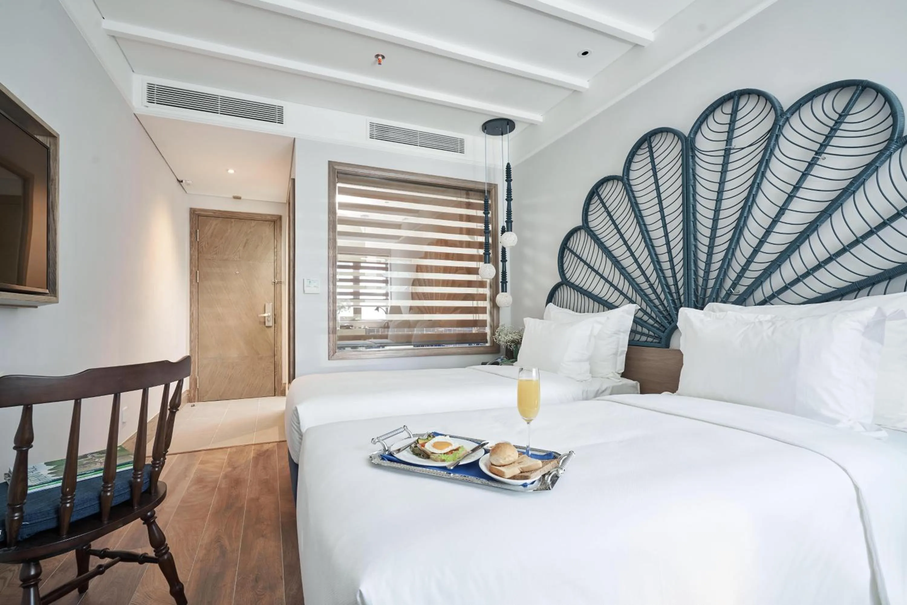 Bedroom, Bed in Sofiana My Khe Hotel & Spa - Rooftop Pool Bar - Free Craft Beer and 20 minute Spa per Room