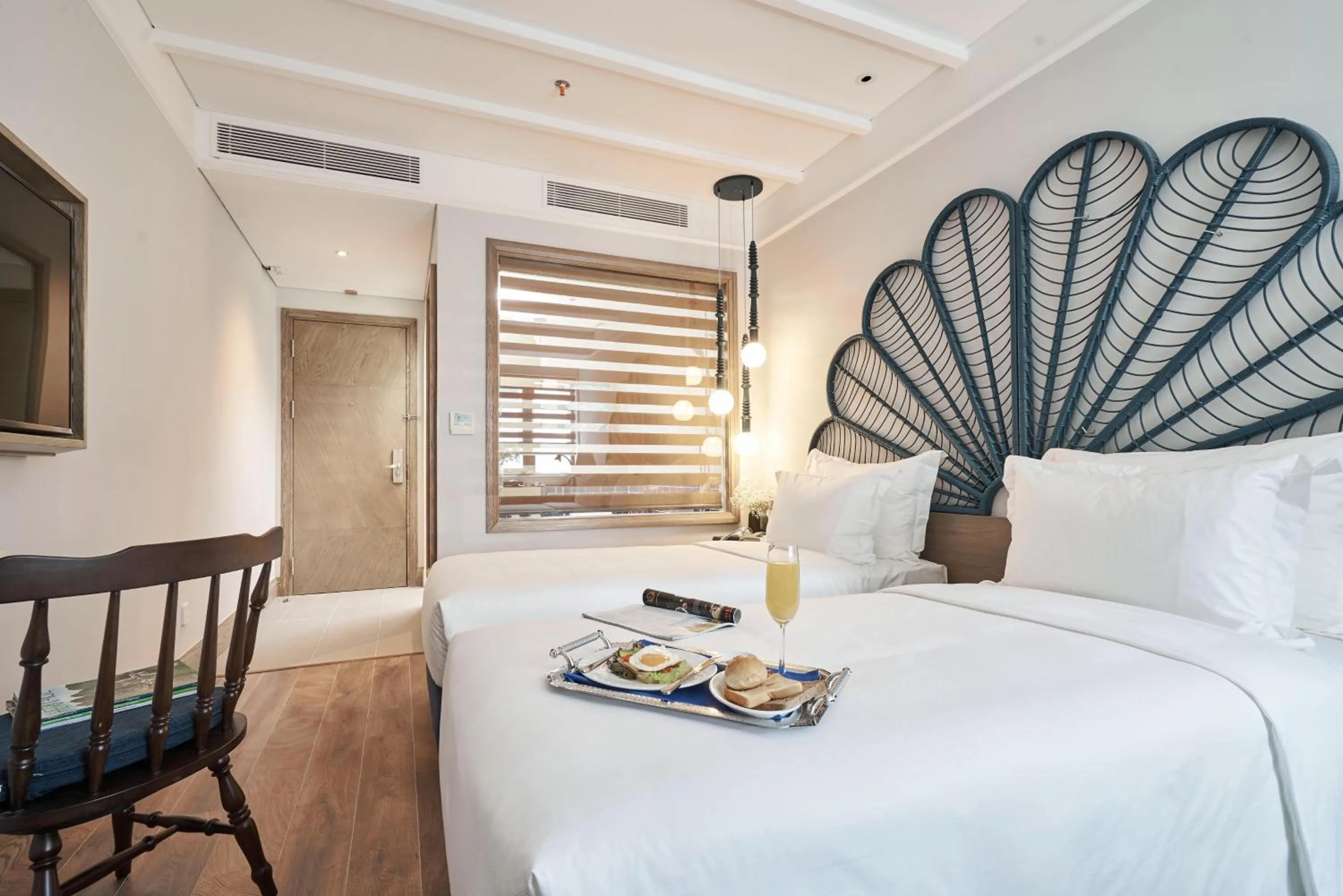 Photo of the whole room, Bed in Sofiana My Khe Hotel & Spa - Rooftop Pool Bar - Free Craft Beer and 20 minute Spa per Room