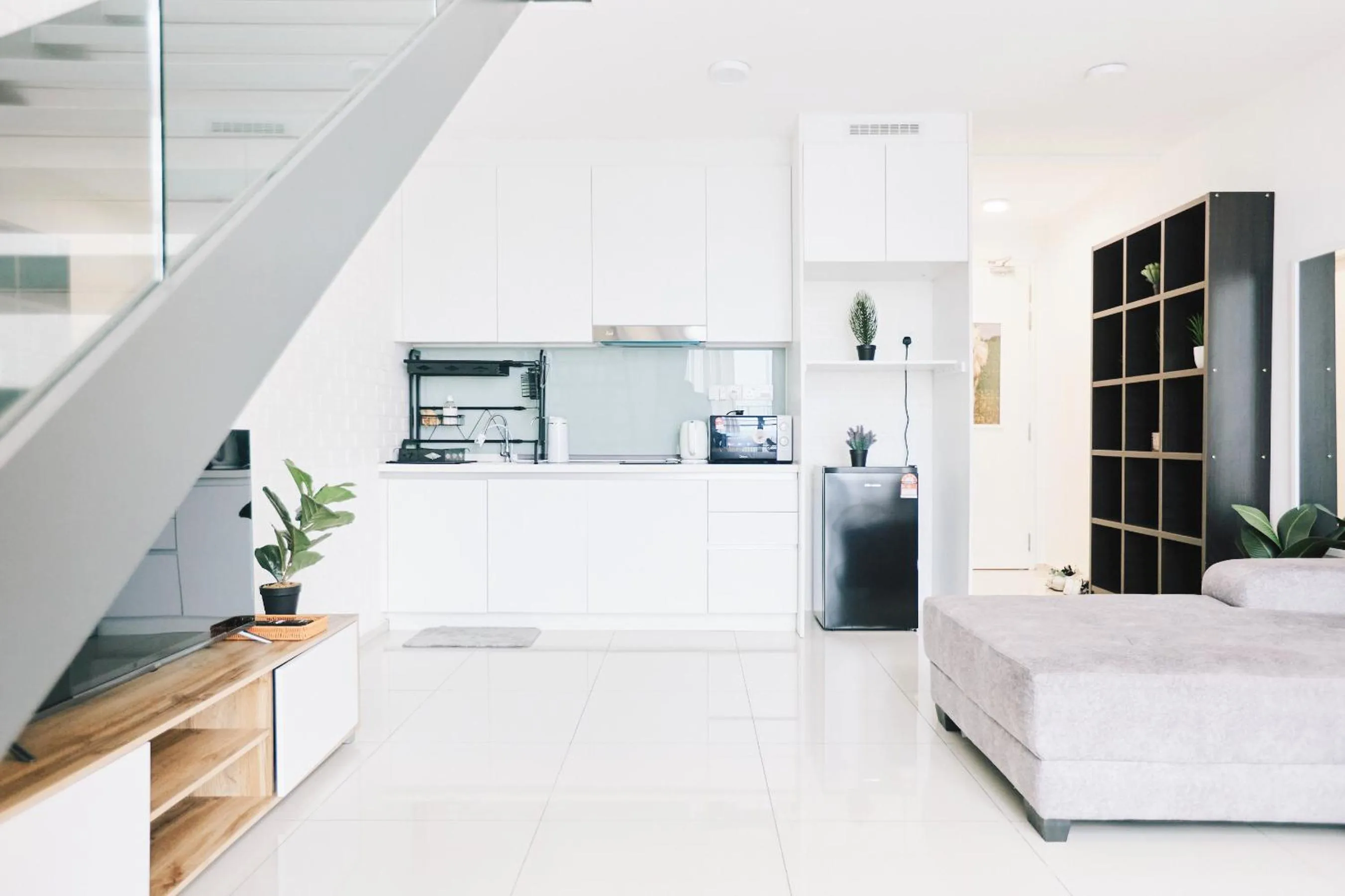 Kitchen or kitchenette, Bed in EkoCheras Suite by MOKA