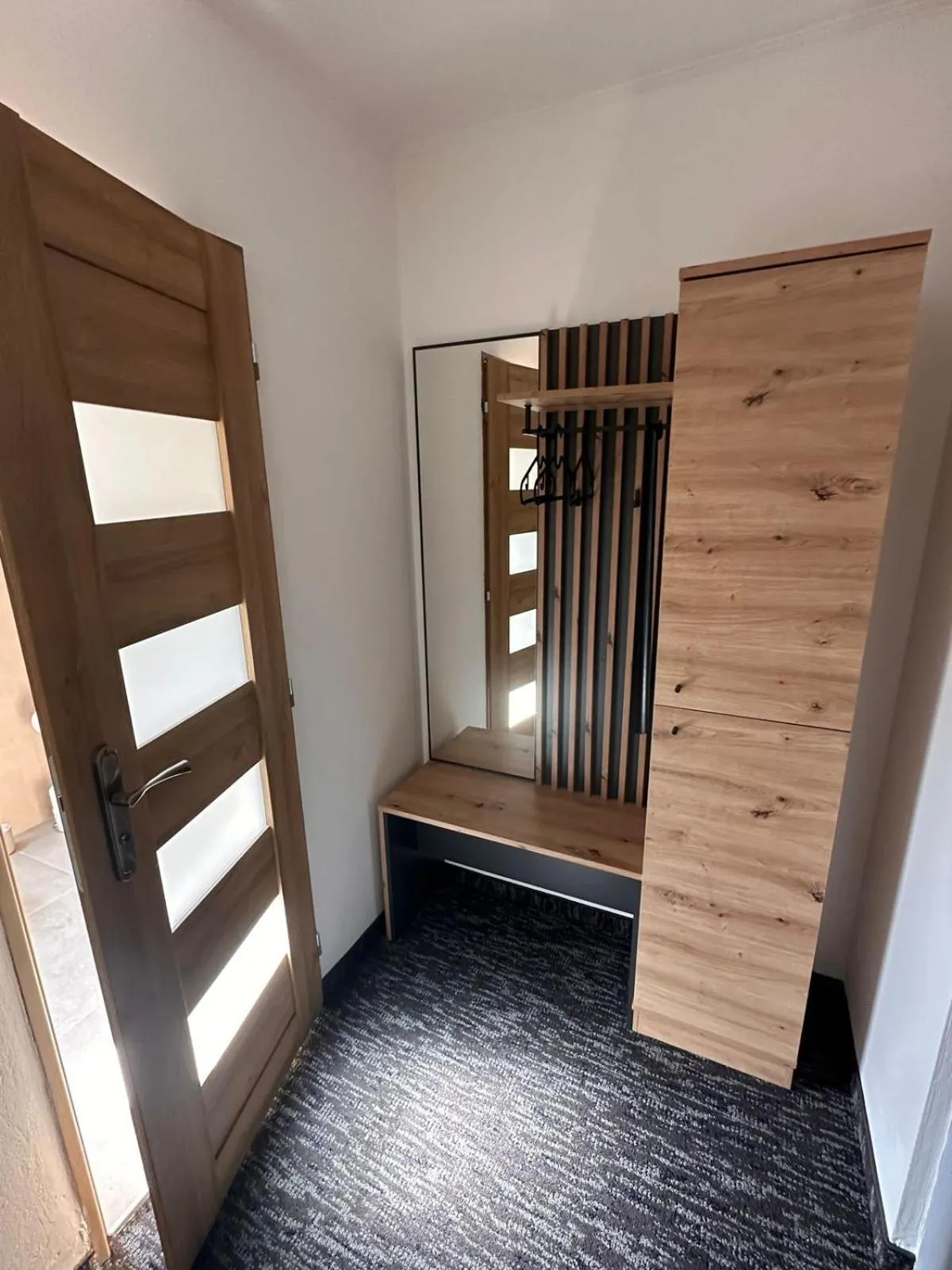 wardrobe, Bed in hotel Nautilus