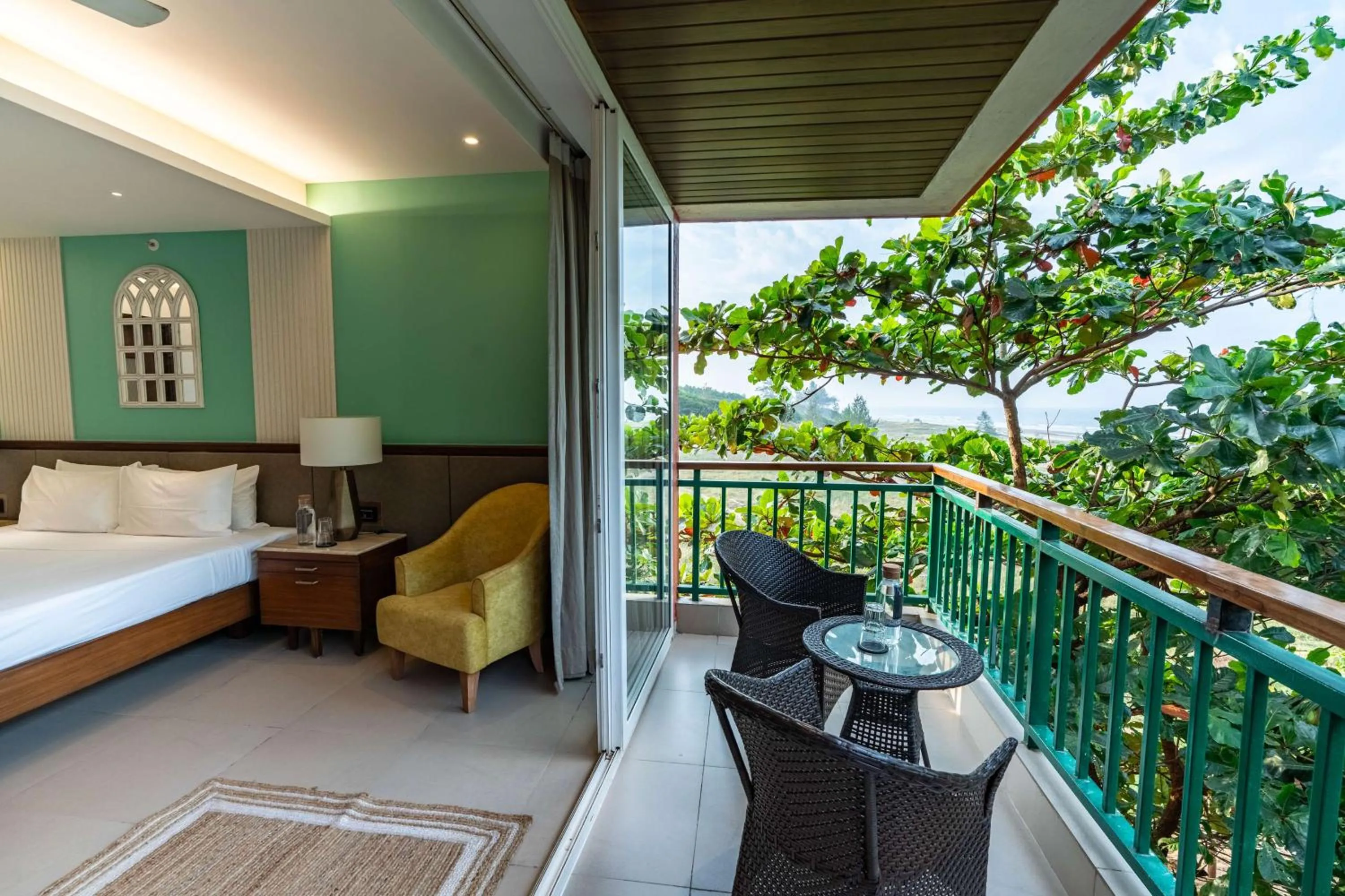 Bedroom, Bed in Mandrem Beach Resort, a member of Radisson Individuals Retreat