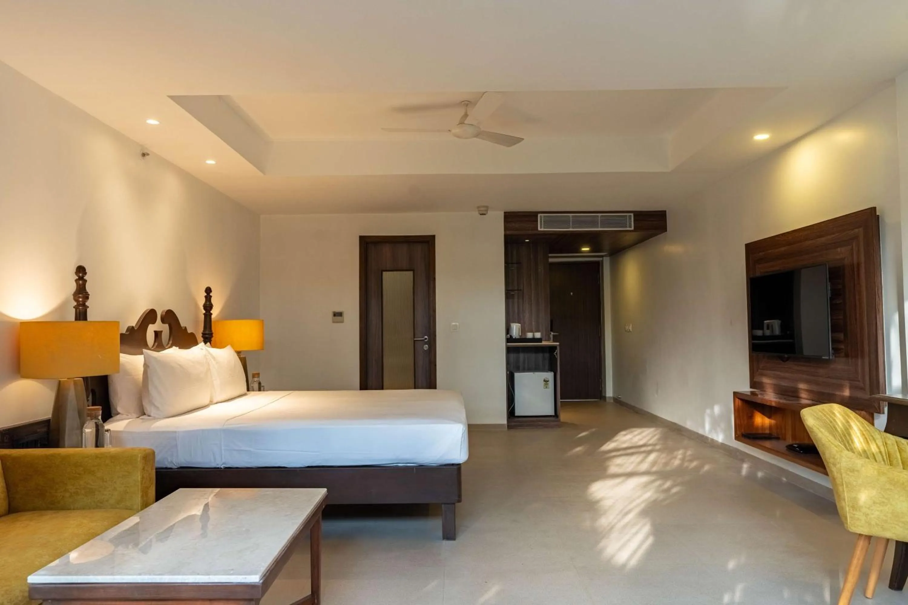 Bedroom, Bed in Mandrem Beach Resort, a member of Radisson Individuals Retreat