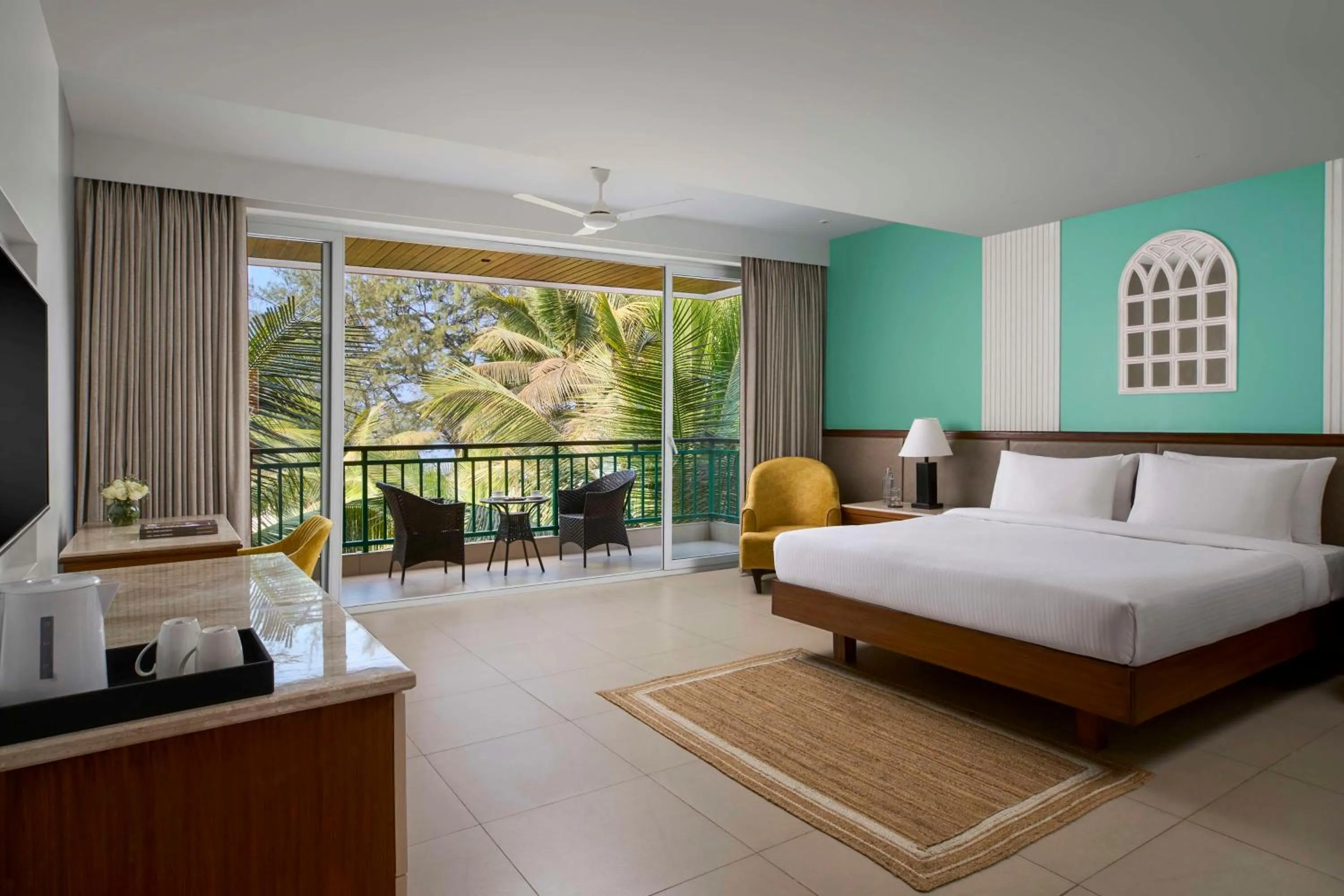 Bedroom, Bed in Mandrem Beach Resort, a member of Radisson Individuals Retreat