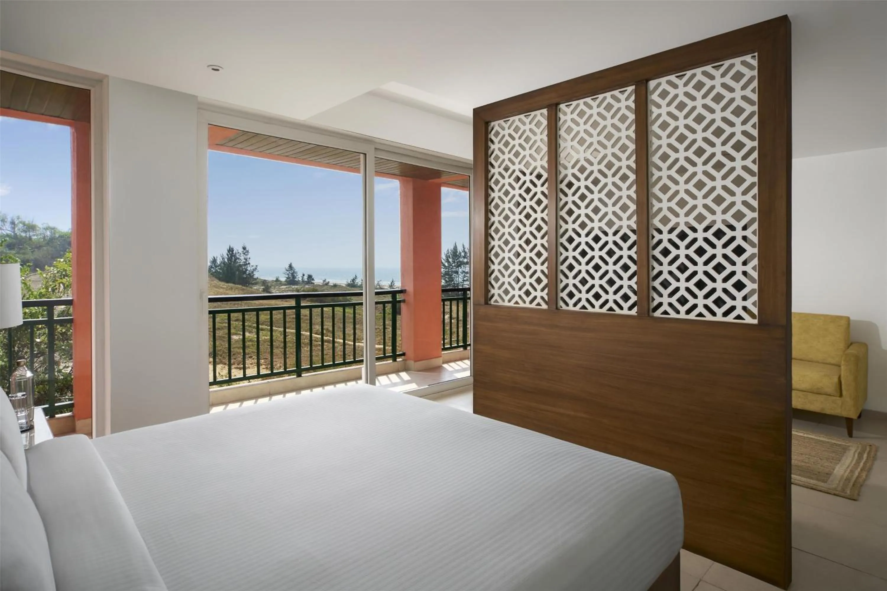Bedroom, Bed in Mandrem Beach Resort, a member of Radisson Individuals Retreat