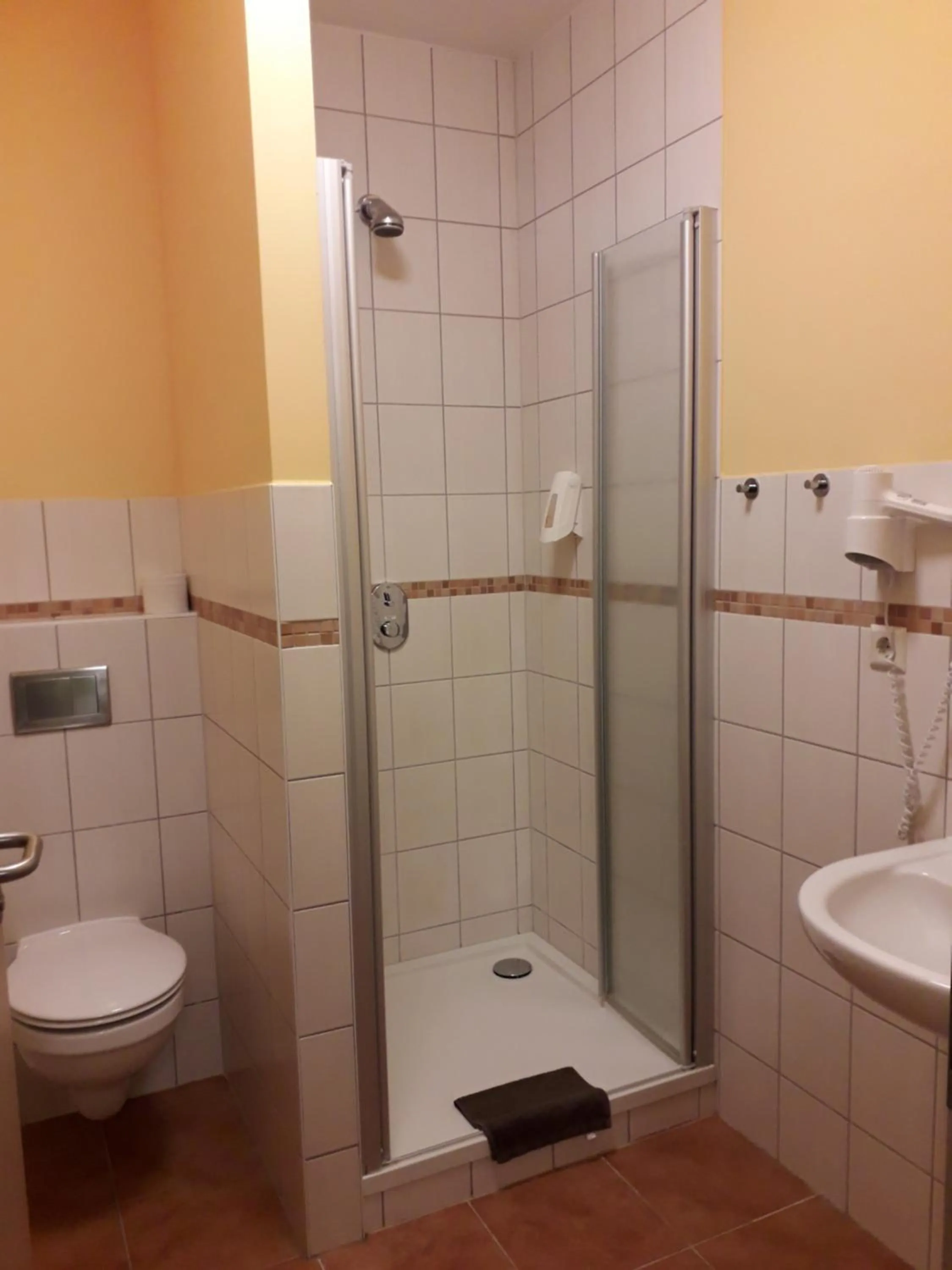 Shower in Hotel Wittenberg-Hotel Garni