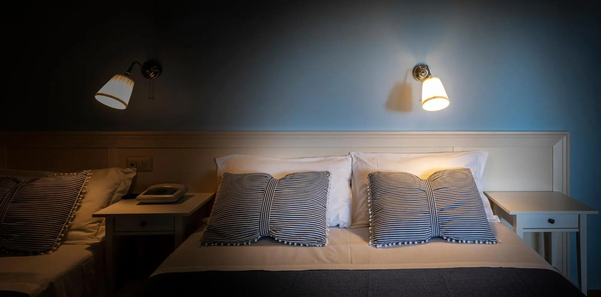 Bed in Hotel Andreaneri