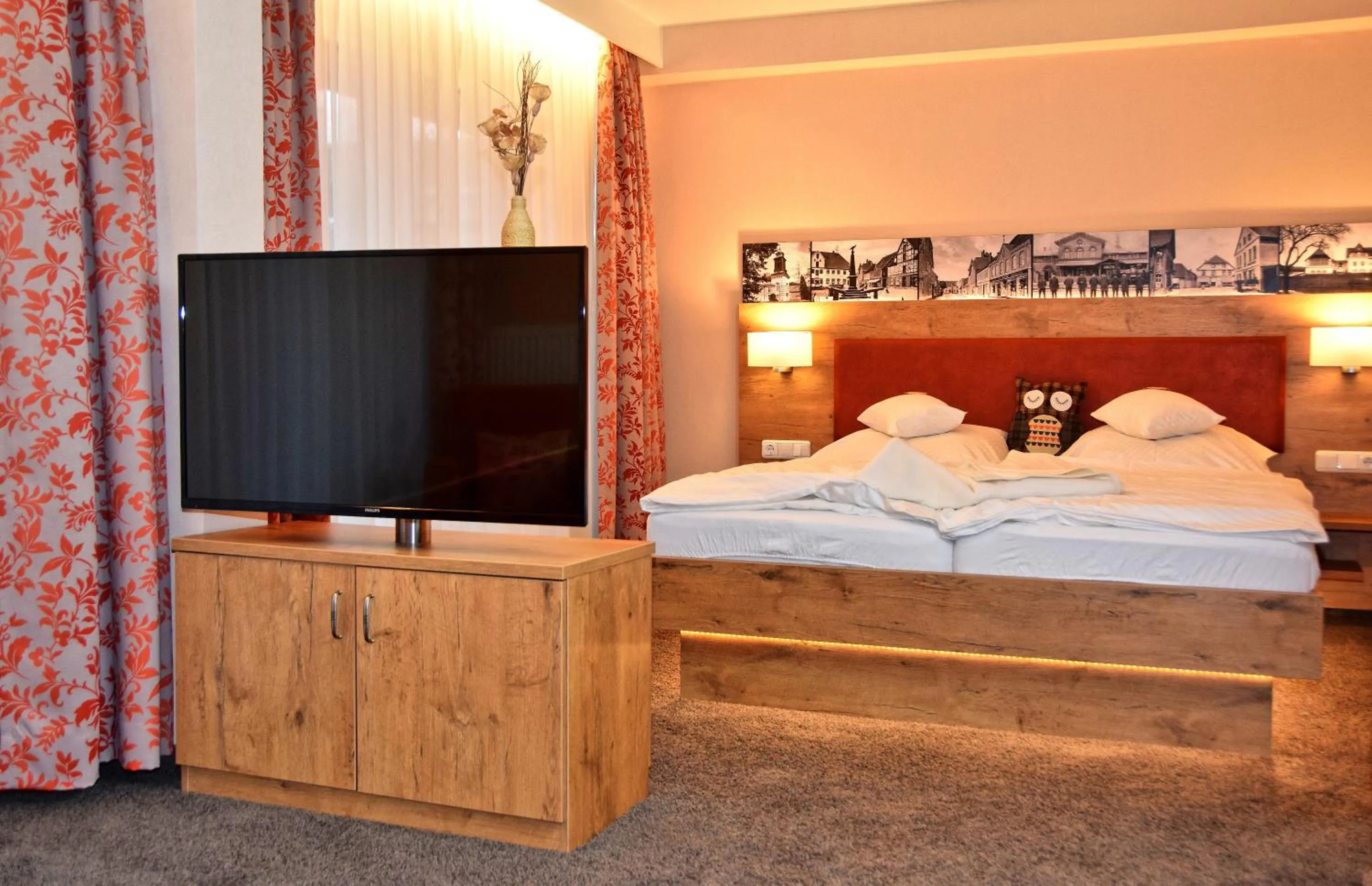 Bedroom, Bed in Hotel Pension Fortuna