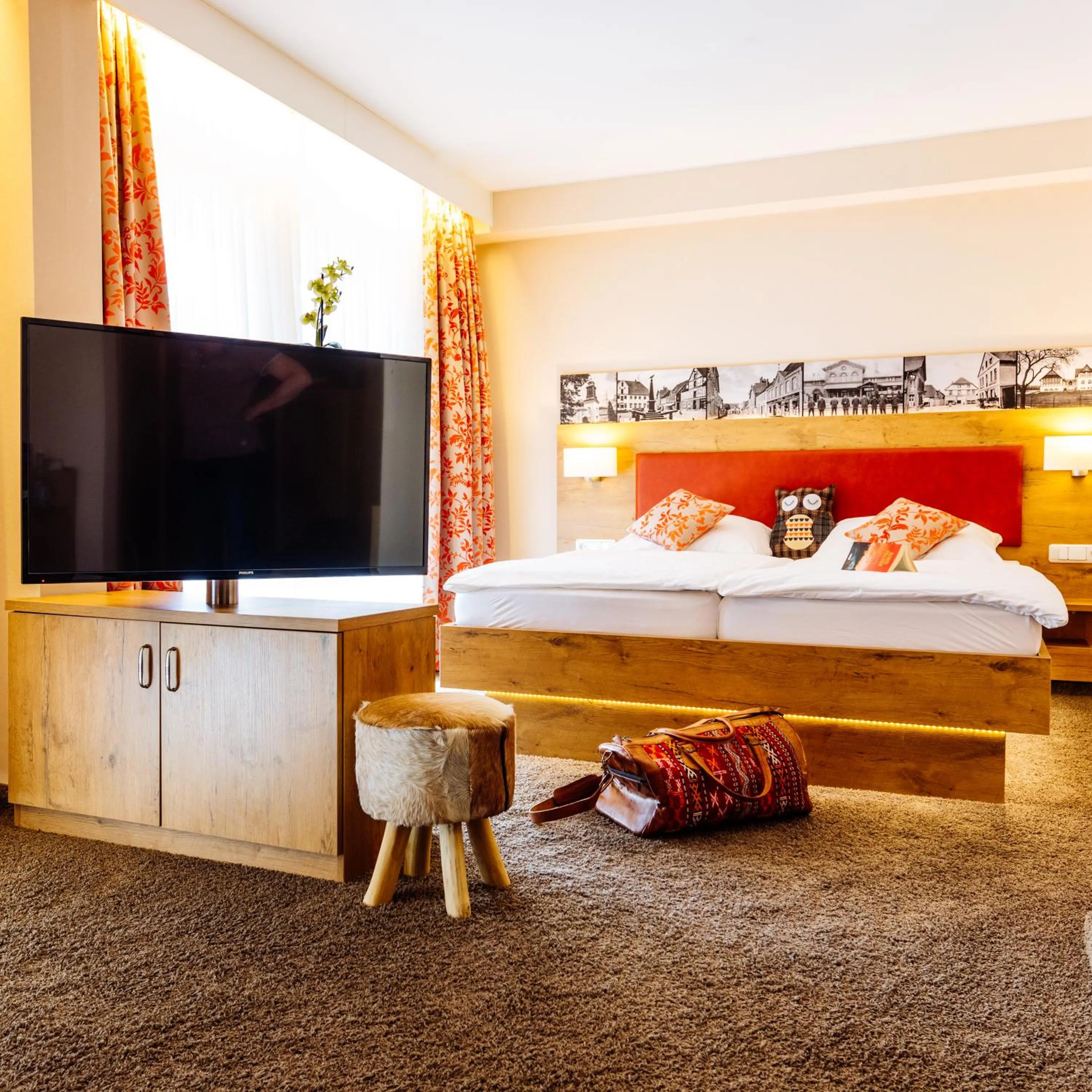 Bedroom, Bed in Hotel Pension Fortuna