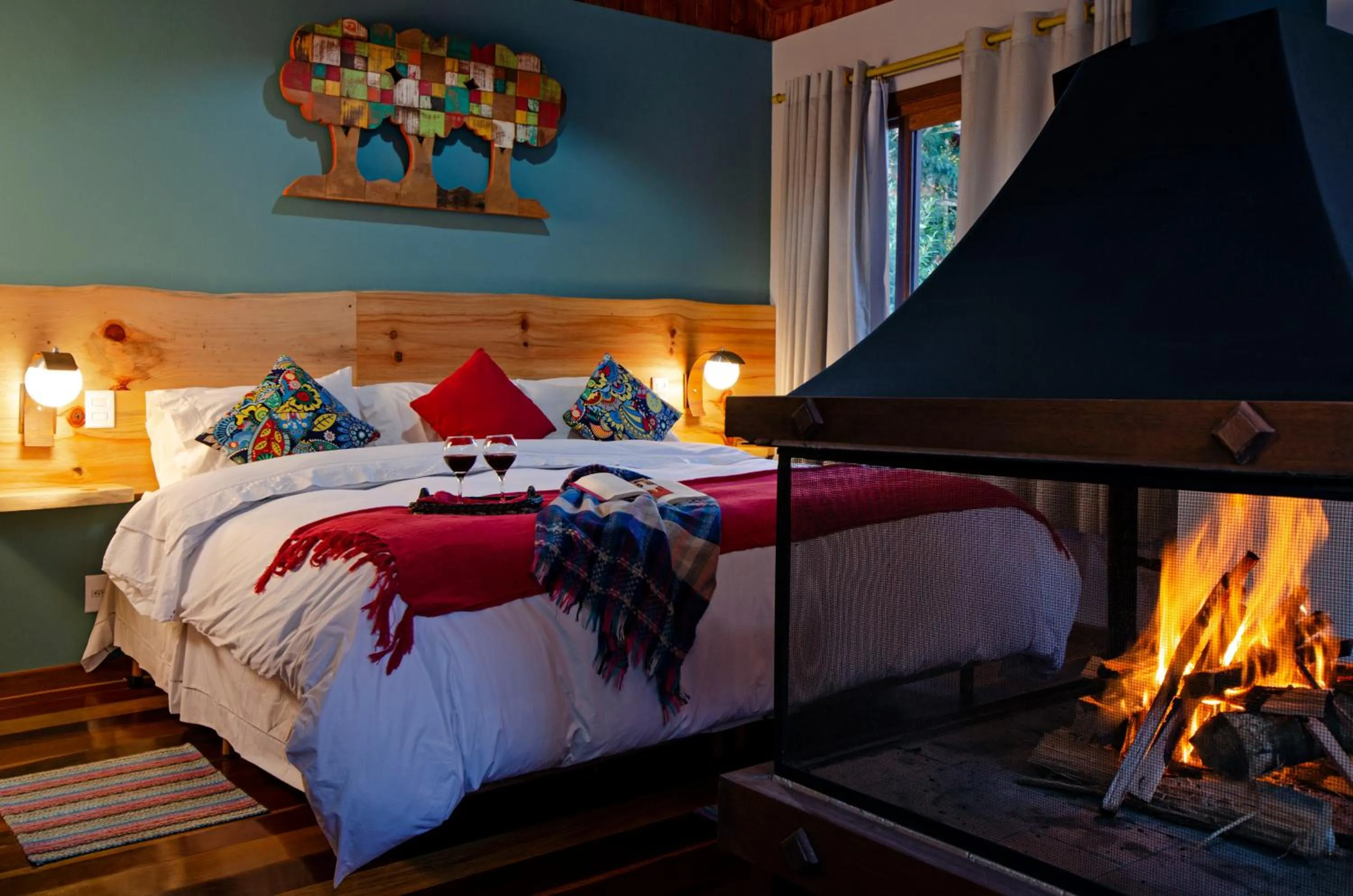 Bed in Pousada da Gruta