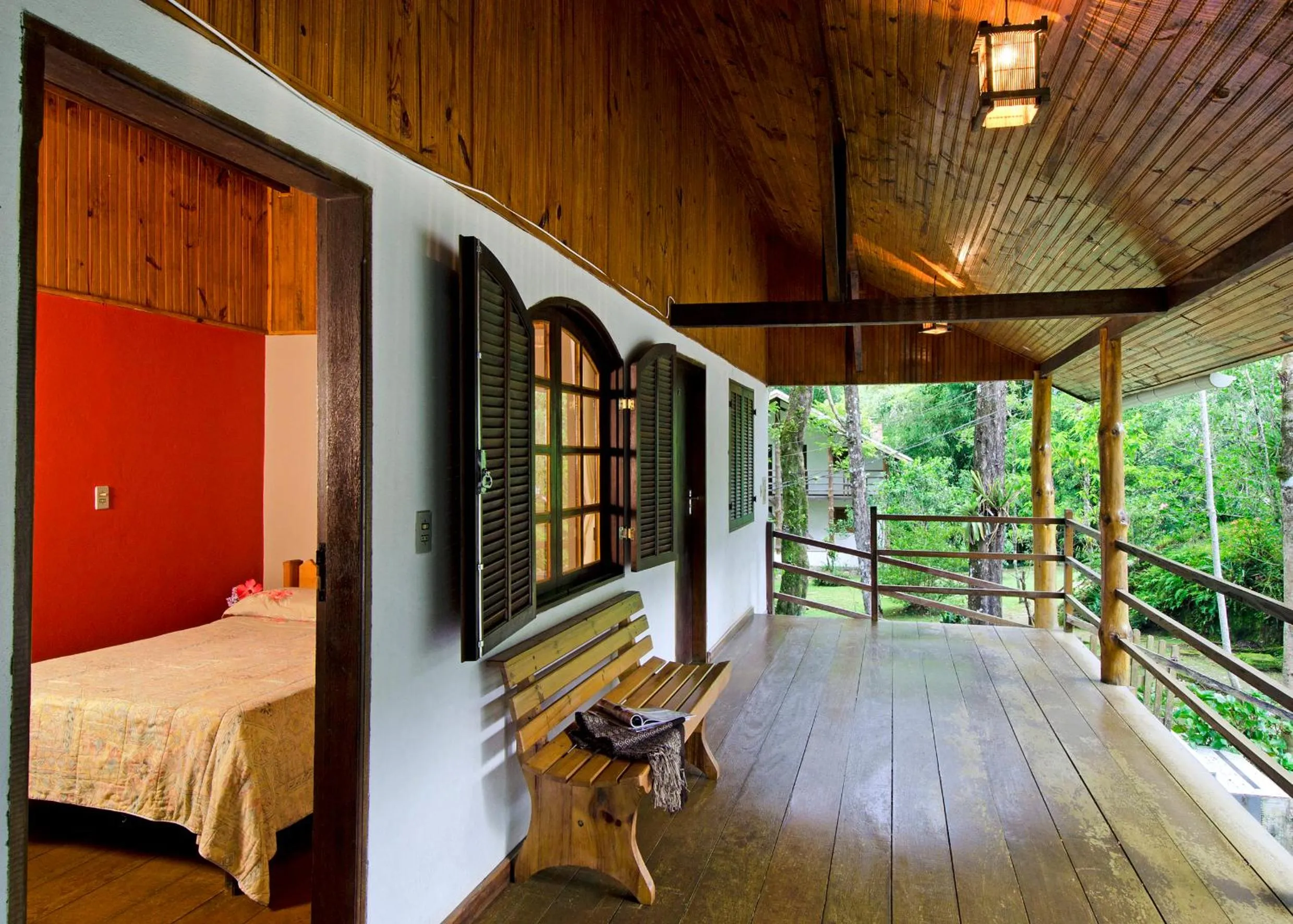 Bed in Pousada da Gruta