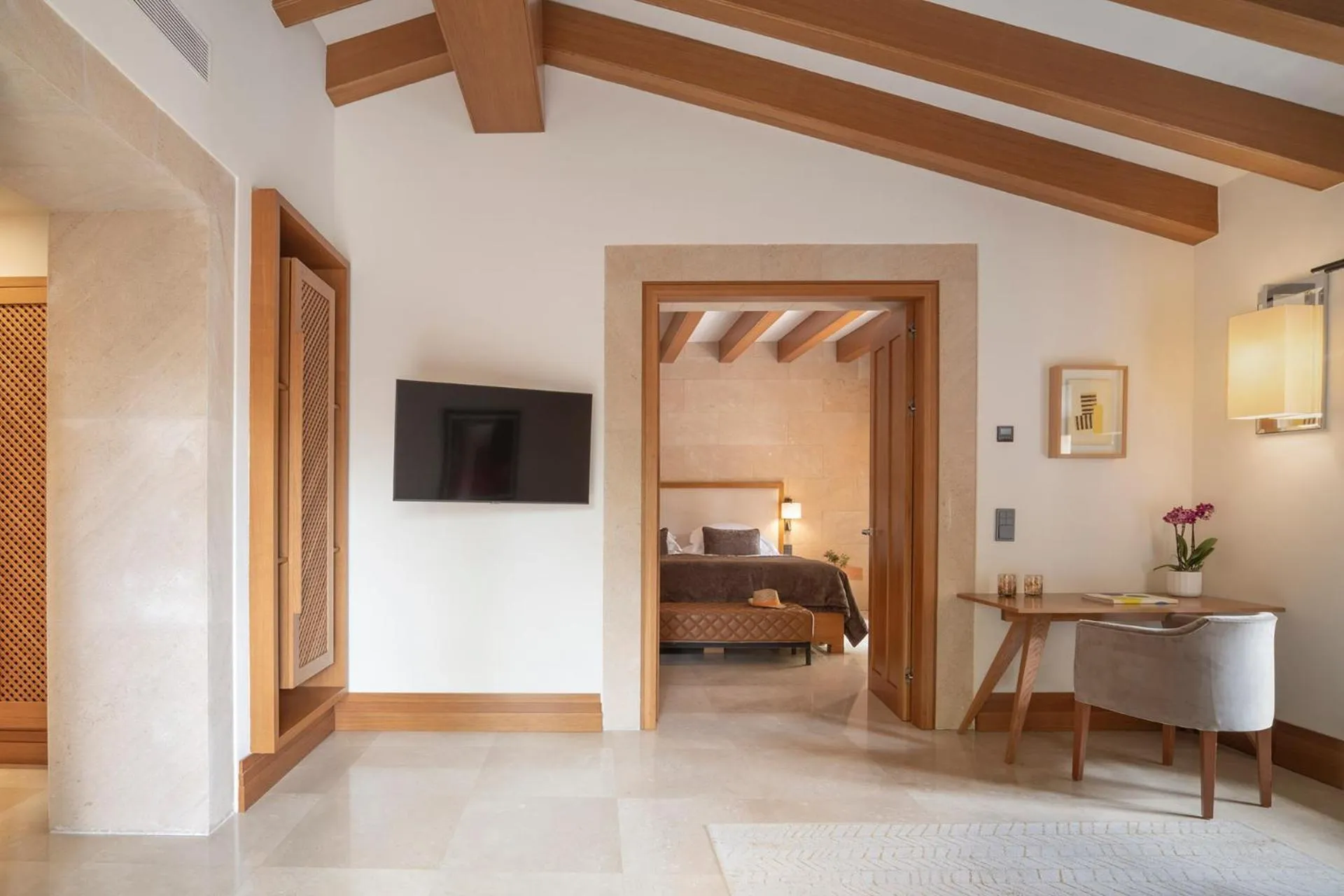 Bed in Castell Son Claret - The Leading Hotels of the World