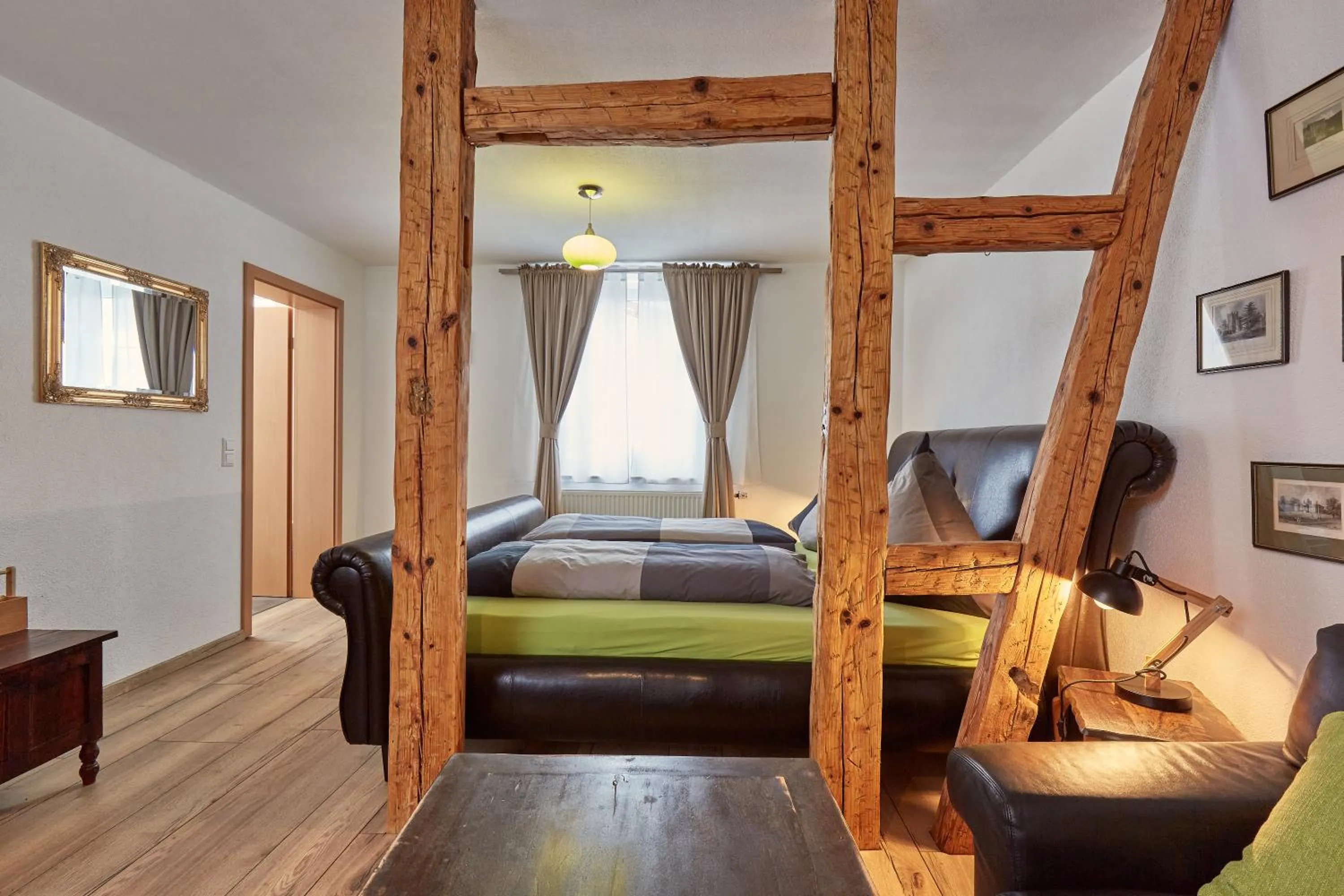 Photo of the whole room, Bed in Hotel-Krone-Lounge