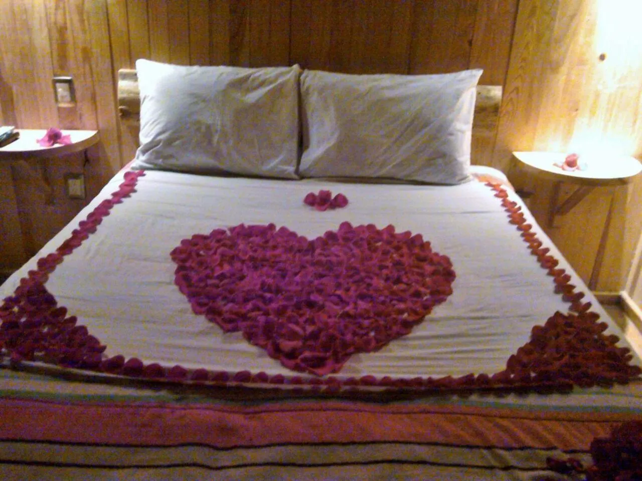 Bed in Cabañas El Estribo Hotel